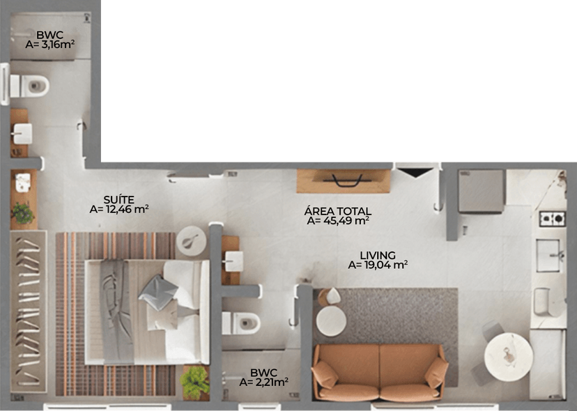 La Esmeralda Beach Village: Apartments in Morro das Pedras — floor plan 10