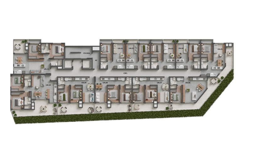 La Esmeralda Beach Village: Apartments in Morro das Pedras — floor plan 20