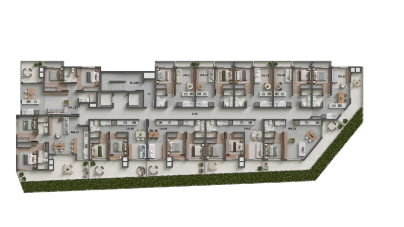 La Esmeralda Beach Village: Apartments in Morro das Pedras — floor plan 21