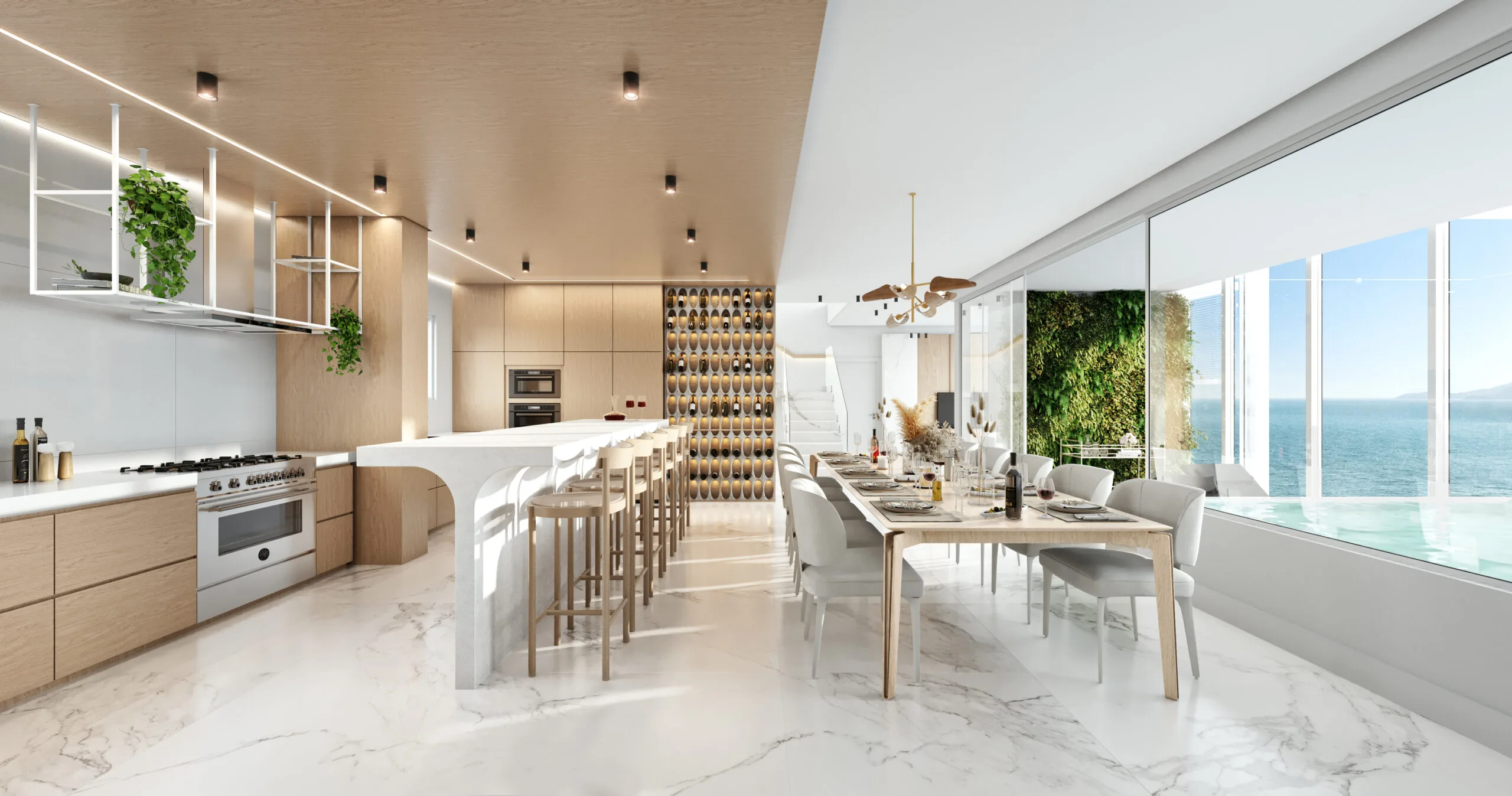 Sapphire Tower: Luxury Penthouse with Panoramic Glass Façade in Centro