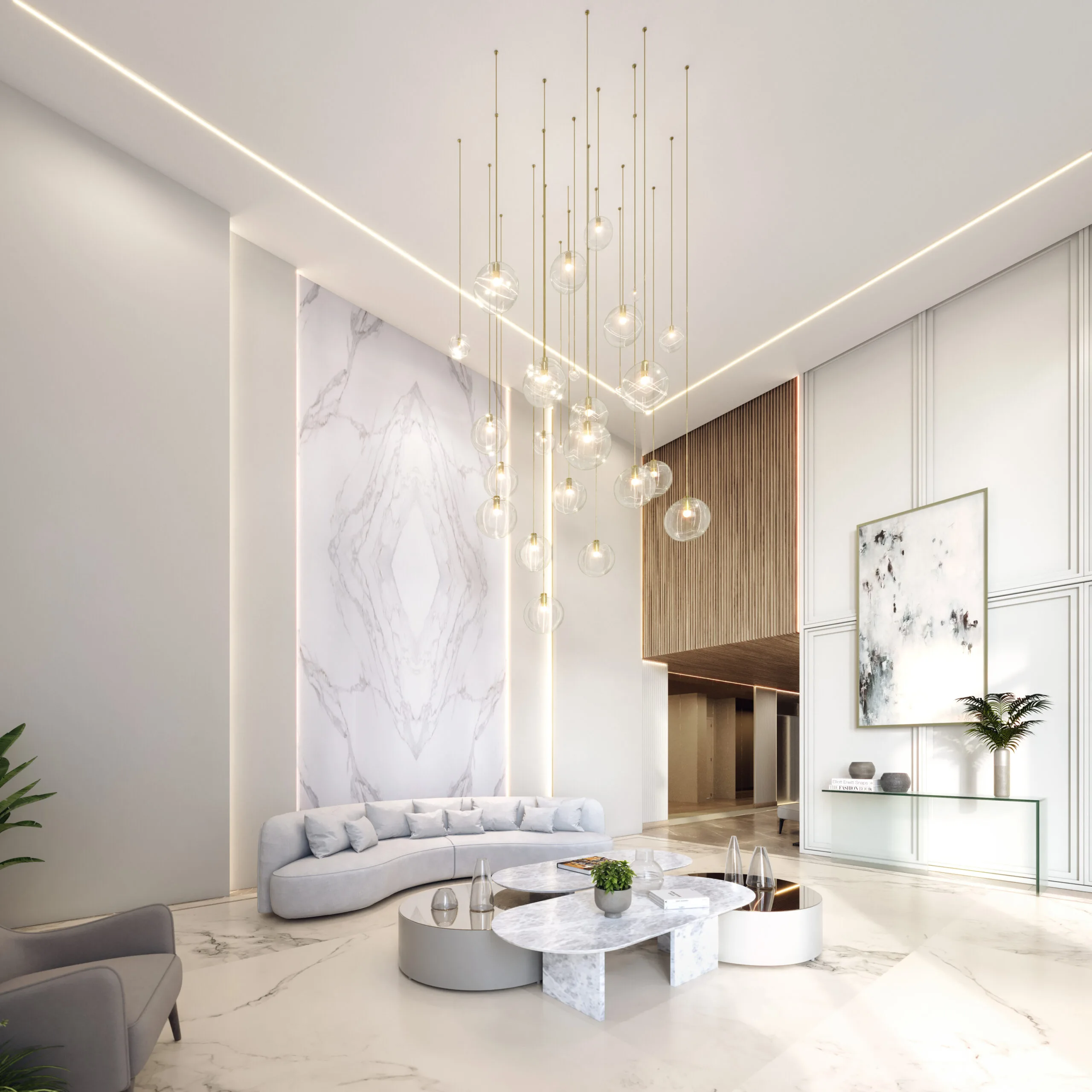 Sapphire Tower: Luxury Penthouse with Panoramic Glass Façade in Centro