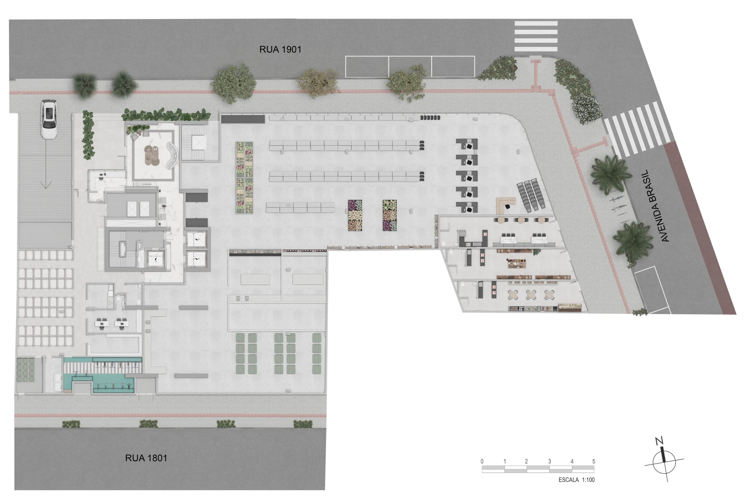 Sapphire Tower: Luxury Penthouse with Panoramic Glass Façade in Centro