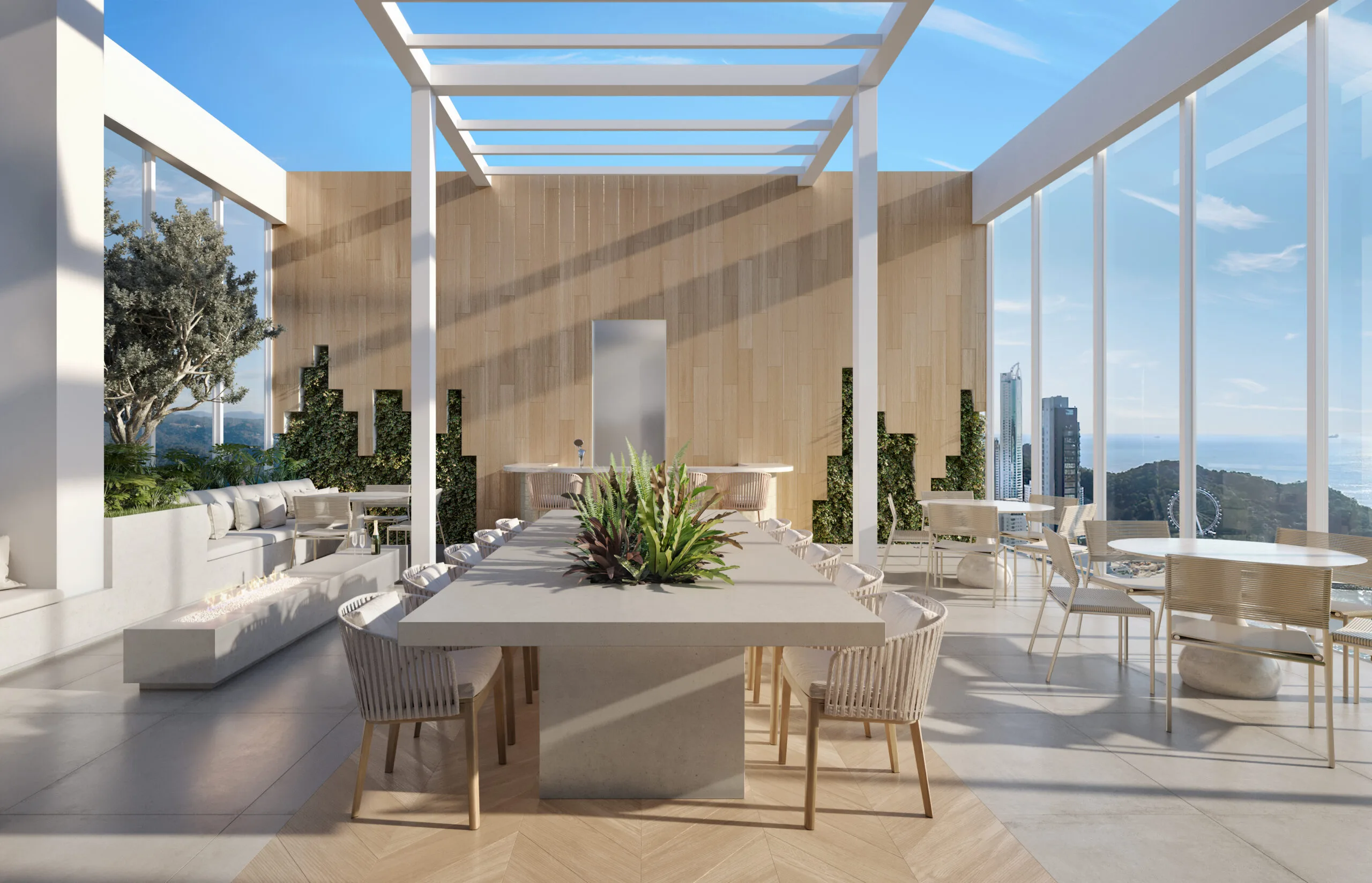 Sapphire Tower: Luxury Penthouse with Panoramic Glass Façade in Centro