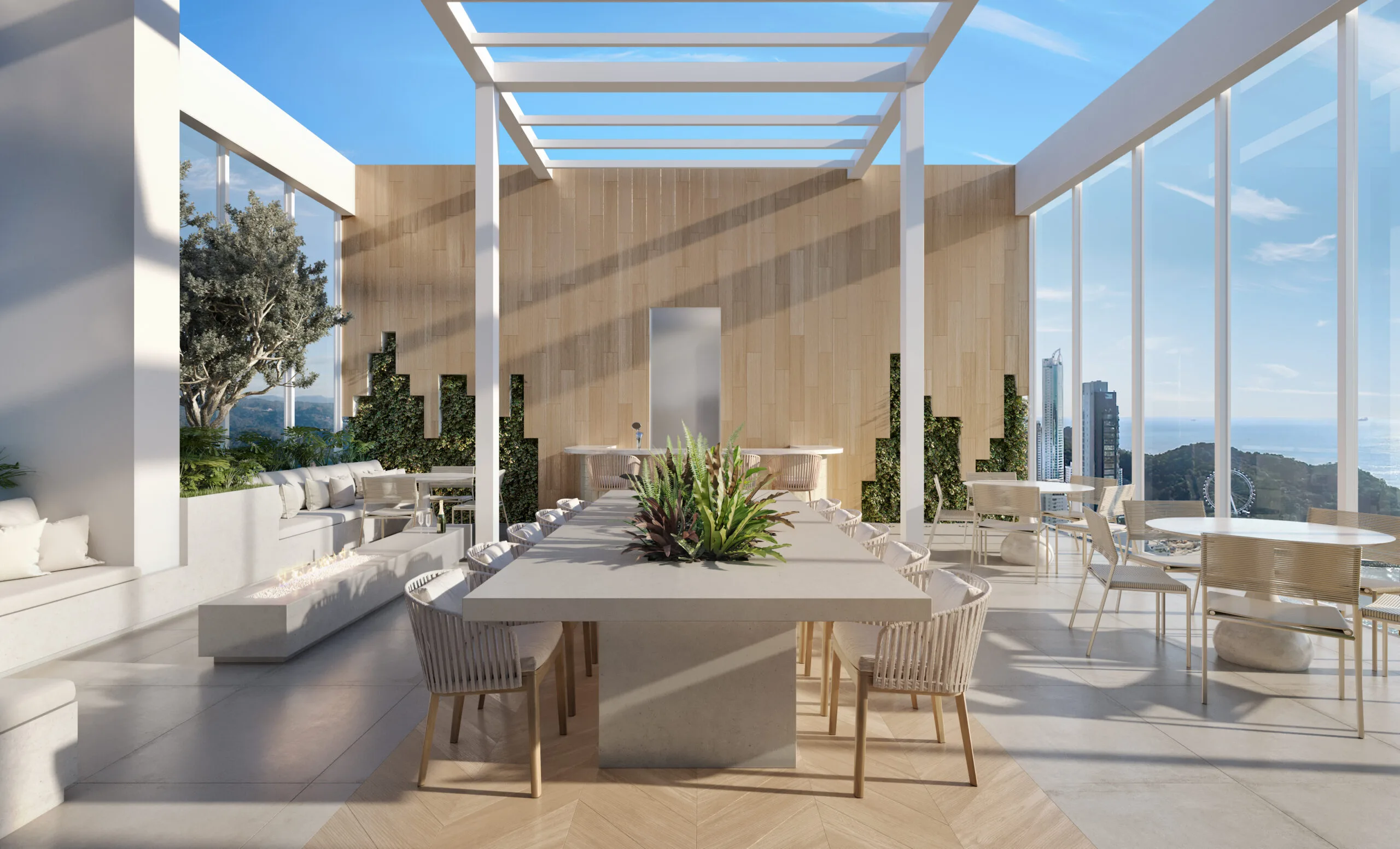 Sapphire Tower: Luxury Penthouse with Panoramic Glass Façade in Centro