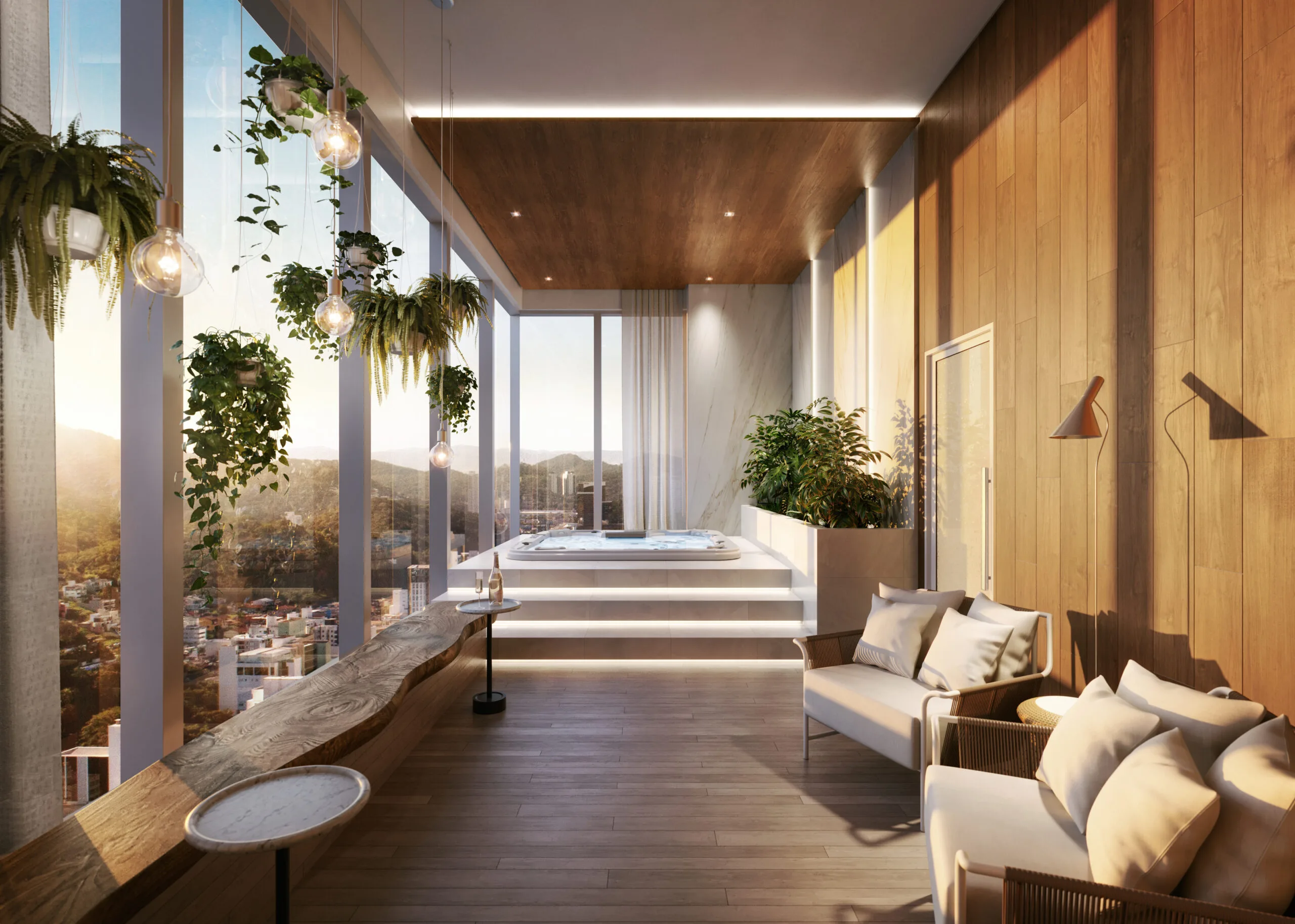 Sapphire Tower: Luxury Penthouse with Panoramic Glass Façade in Centro