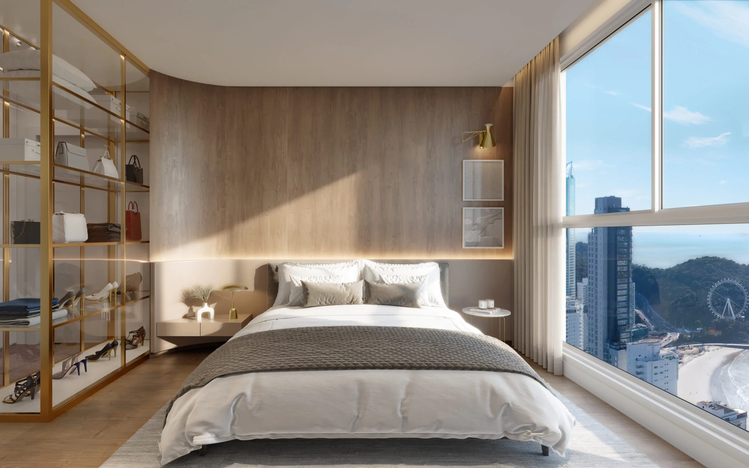 Sapphire Tower: Luxury Penthouse with Panoramic Glass Façade in Centro