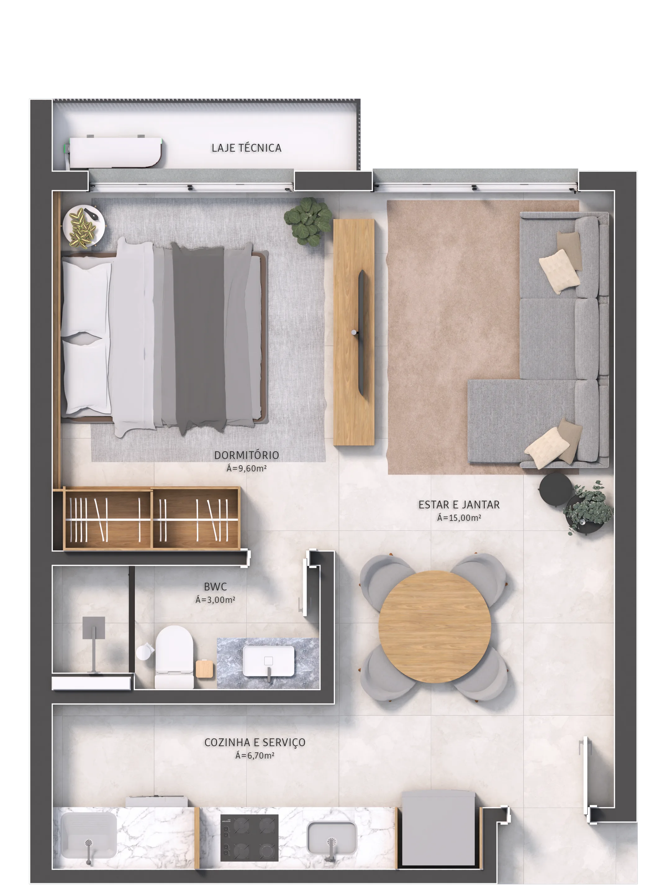 HUB Beiramar: Contemporary Studio in Saco dos Limões