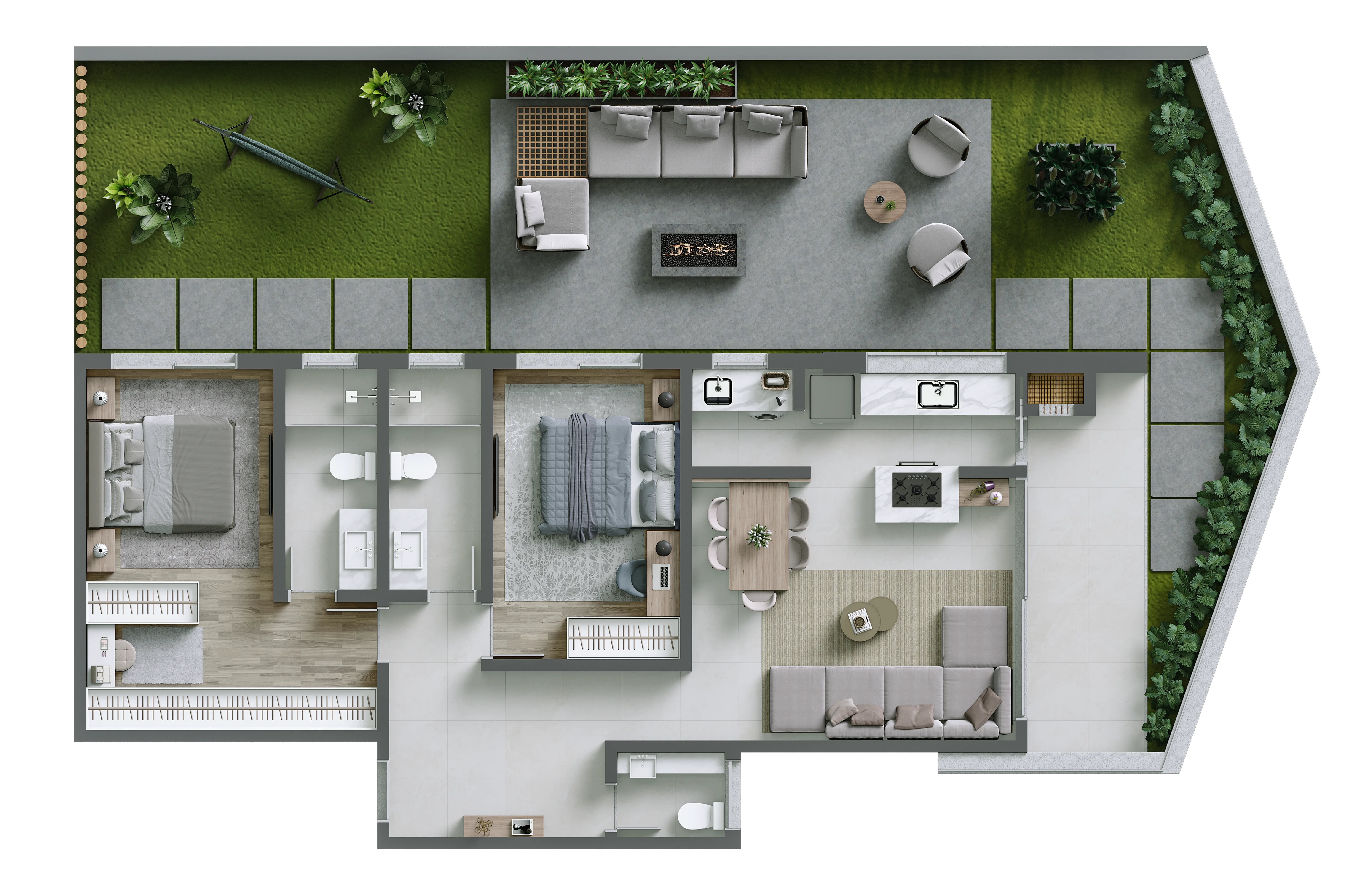 Maui Development: Luxury Apartment with Rooftop Amenities in Praia Mole