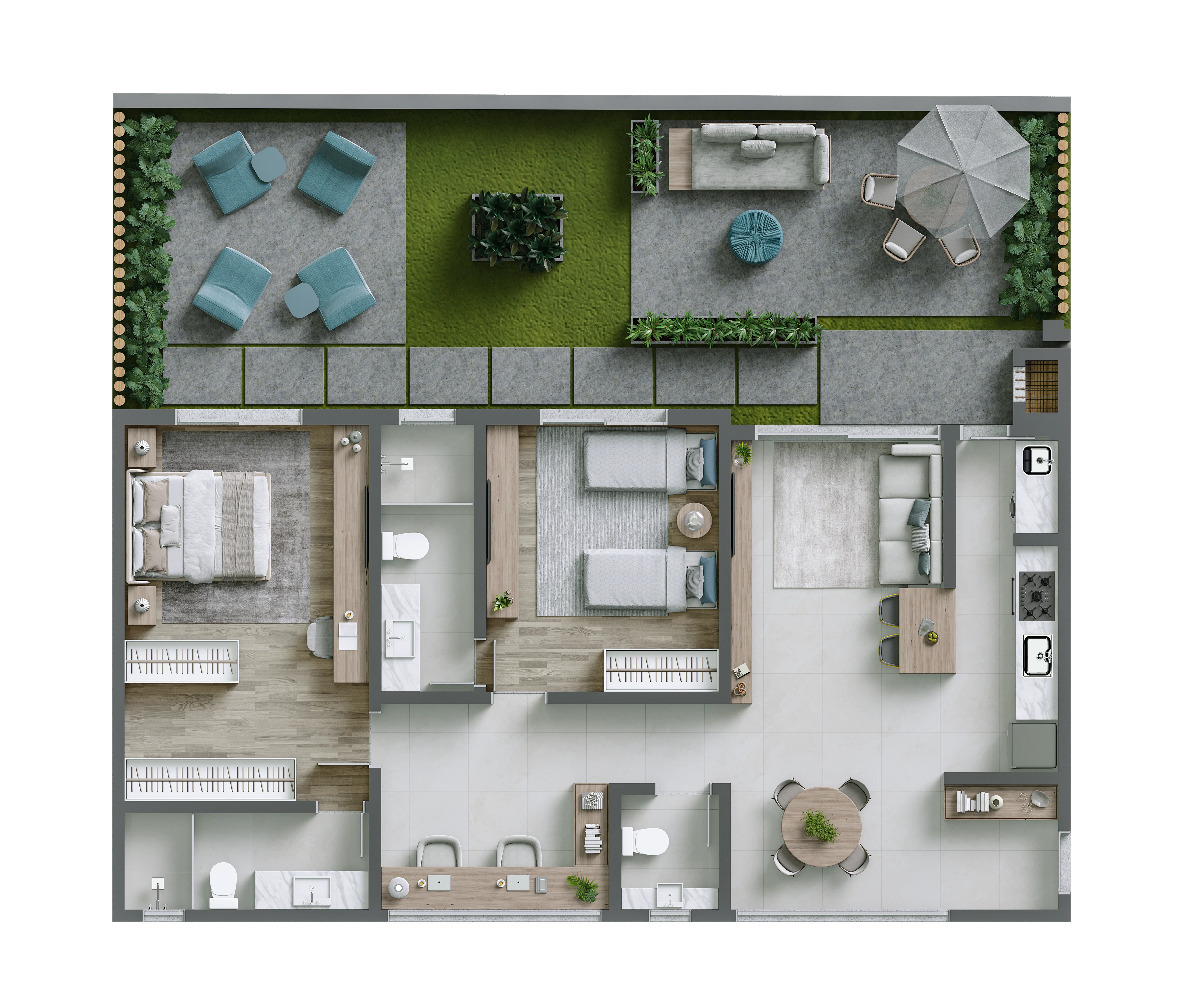 Maui Development: Luxury Apartment with Rooftop Amenities in Praia Mole