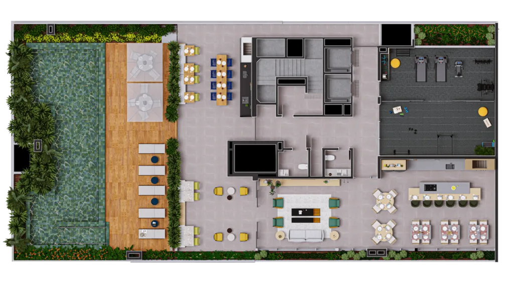 Home Cacupé: Premium Residence in Florianópolis - Florianópolis - Floor Plan 1 | Rocks Investments