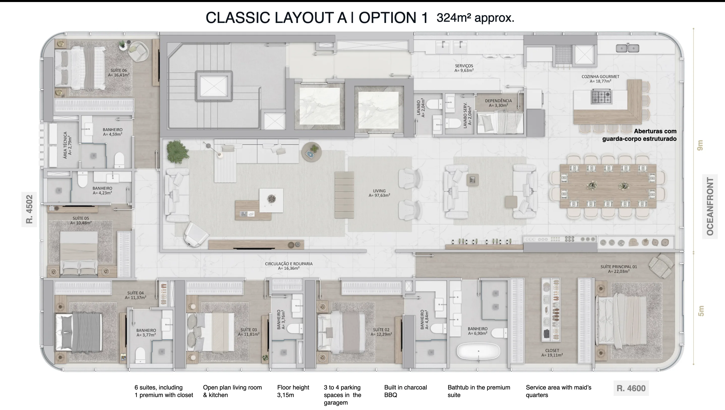 Blue View Tower: Ultra-Luxury Beachfront Residence in Avenida Atlântica