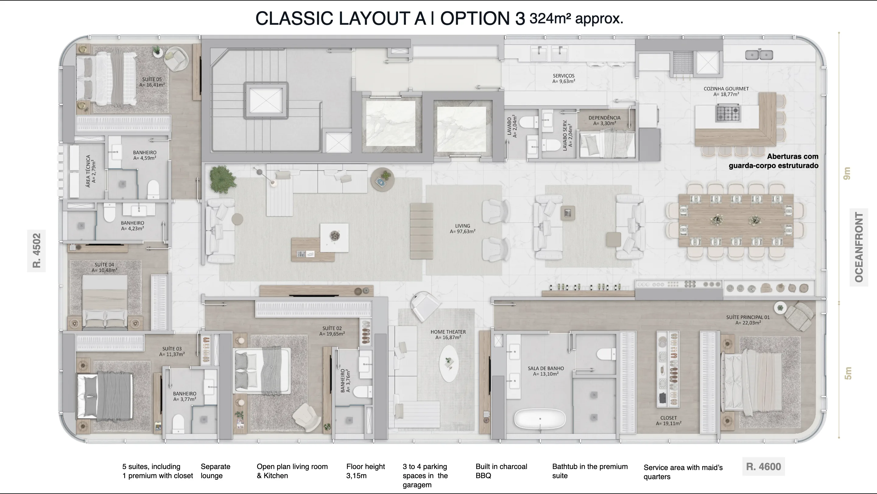 Blue View Tower: Ultra-Luxury Beachfront Residence in Avenida Atlântica