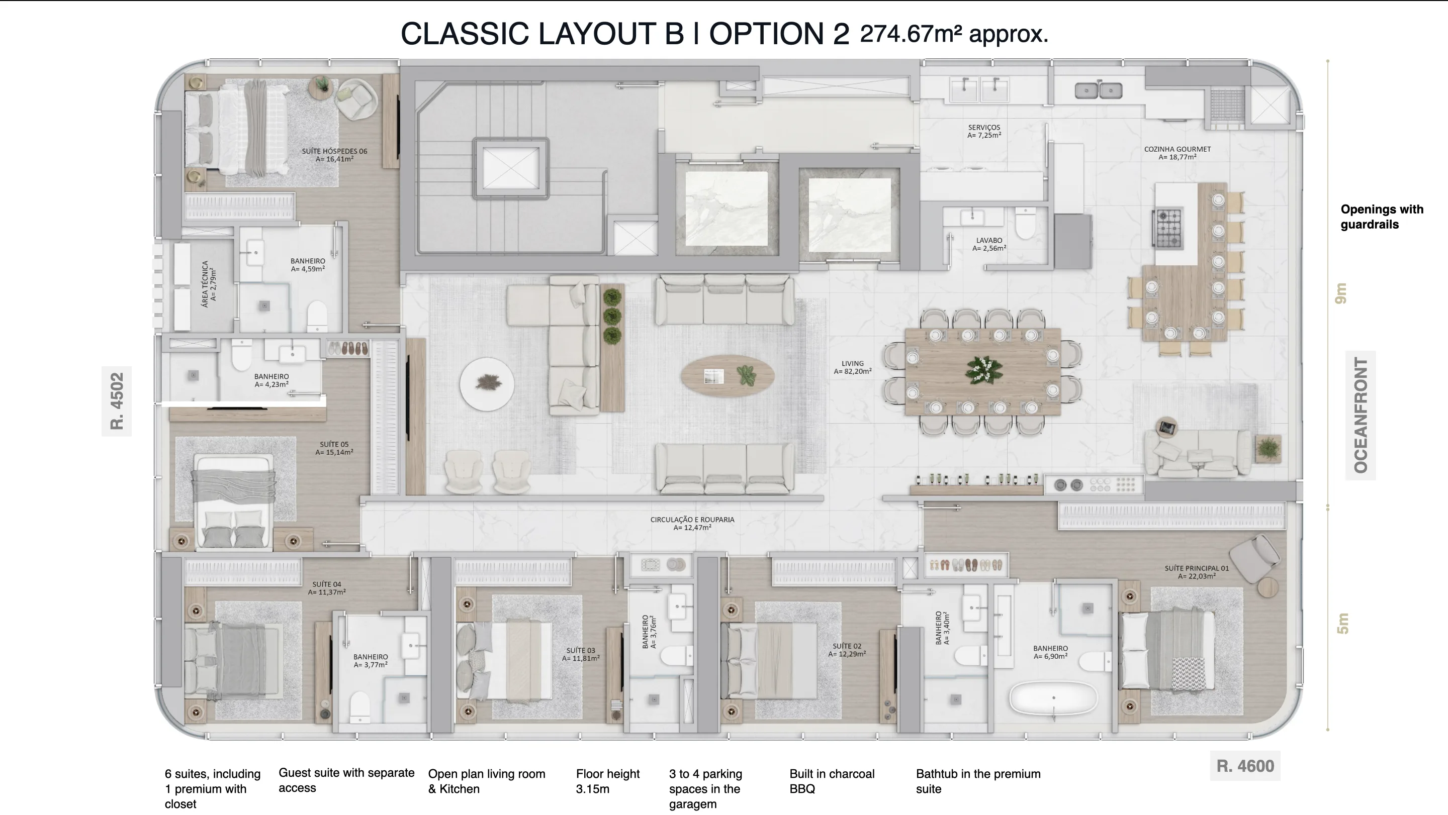 Blue View Tower: Ultra-Luxury Beachfront Residence in Avenida Atlântica