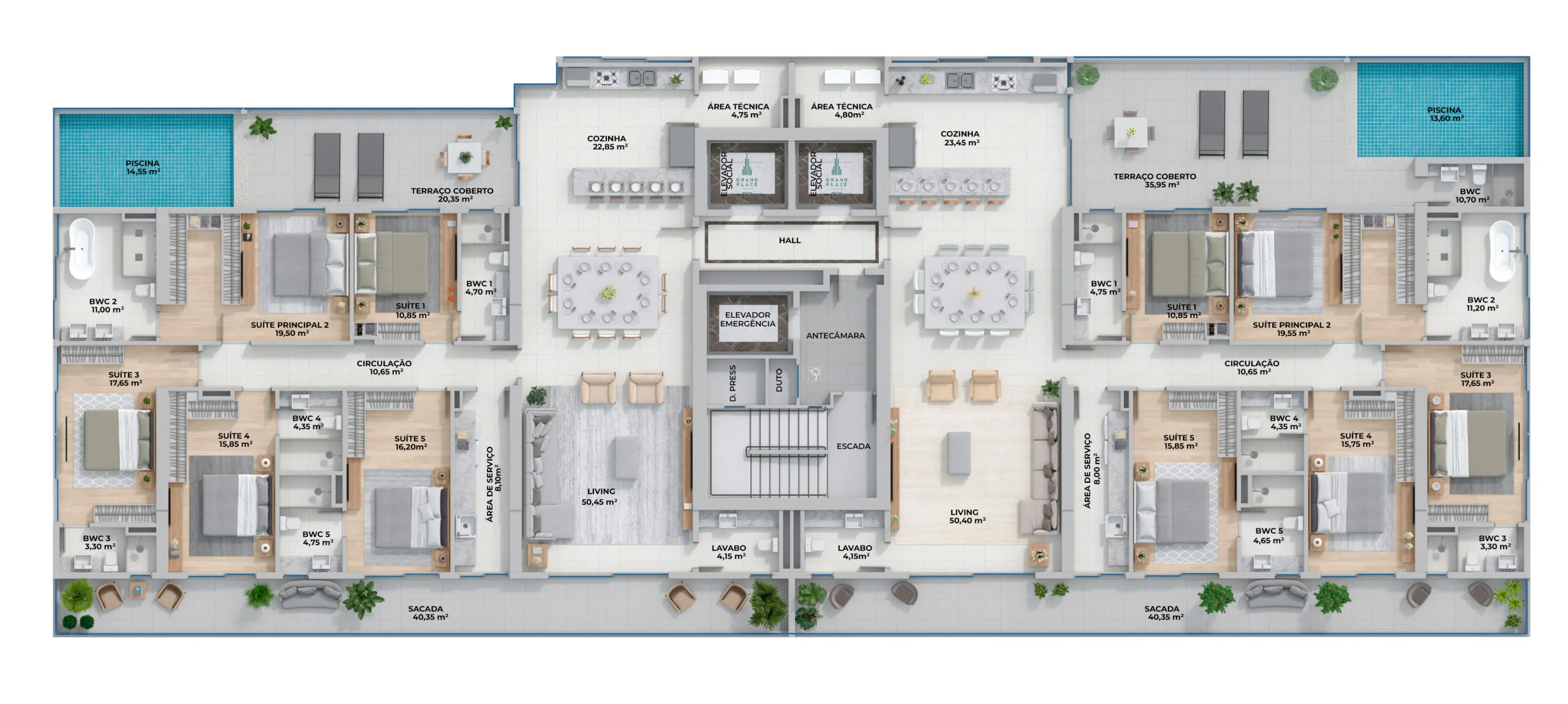 Grand Place Tower: Luxury Apartment with Sea Views in Centro