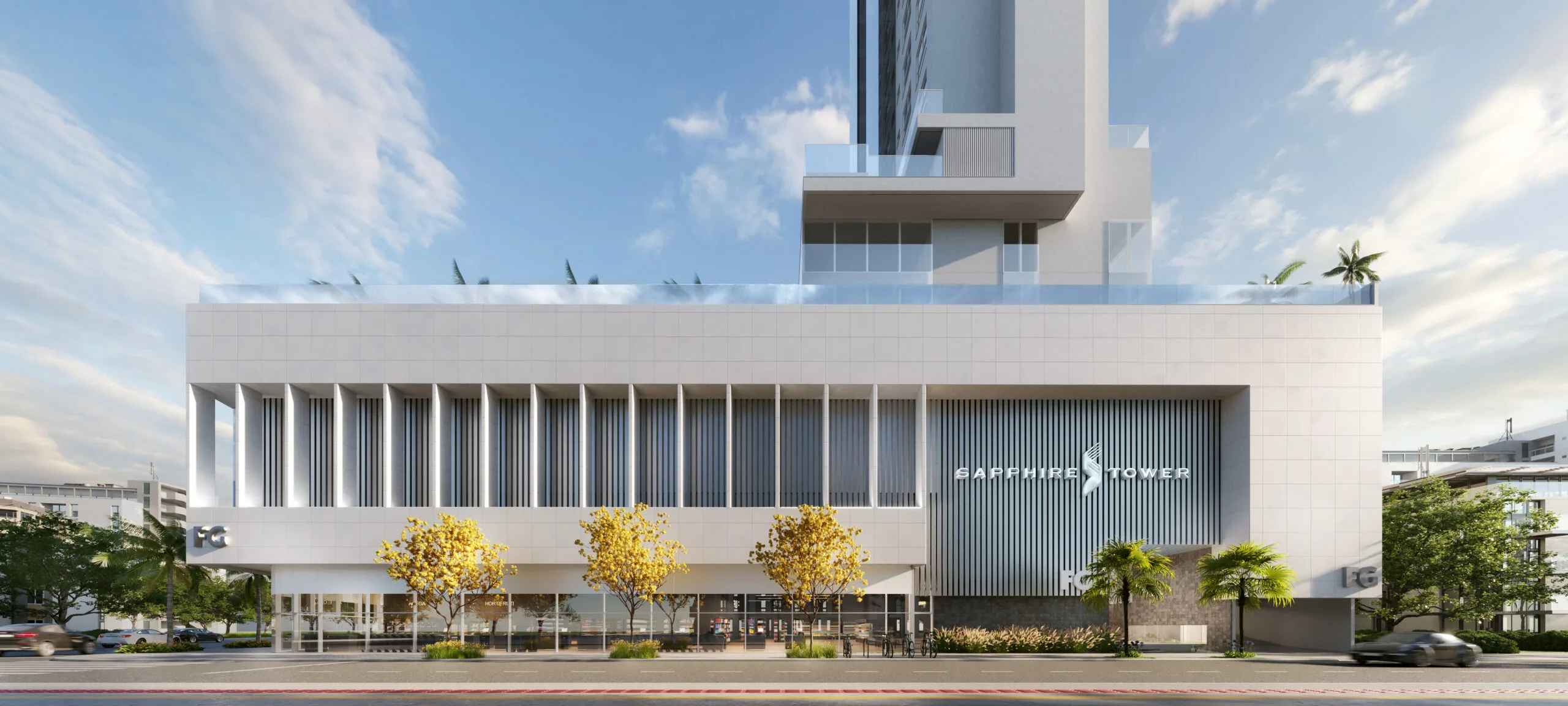 Sapphire Tower: Luxury Apartments with Panoramic Glass Façade in Centro