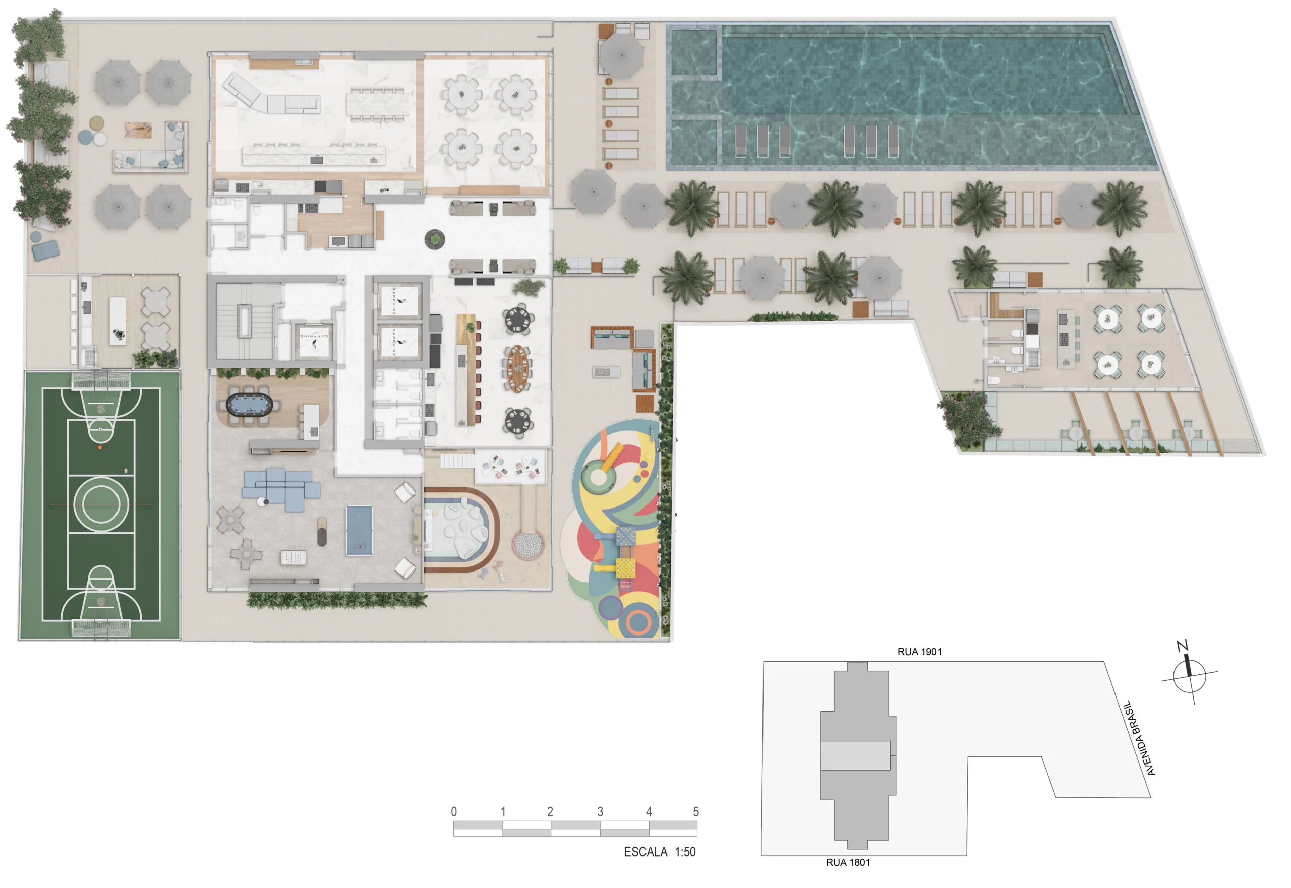 Sapphire Tower: Luxury Apartments with Panoramic Glass Façade in Centro