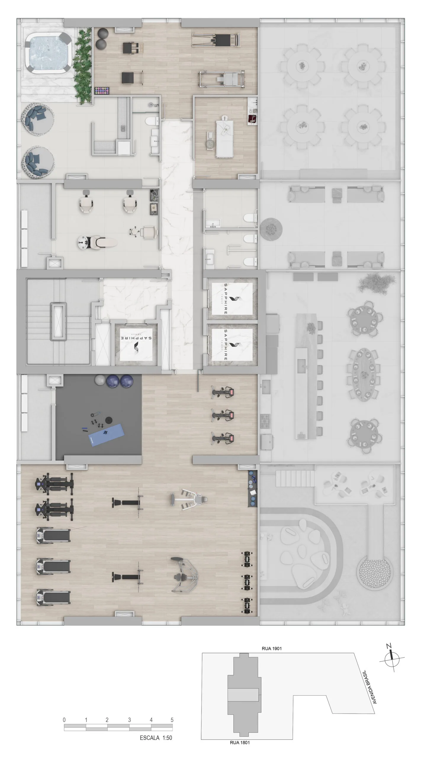 Sapphire Tower: Luxury Apartments with Panoramic Glass Façade in Centro