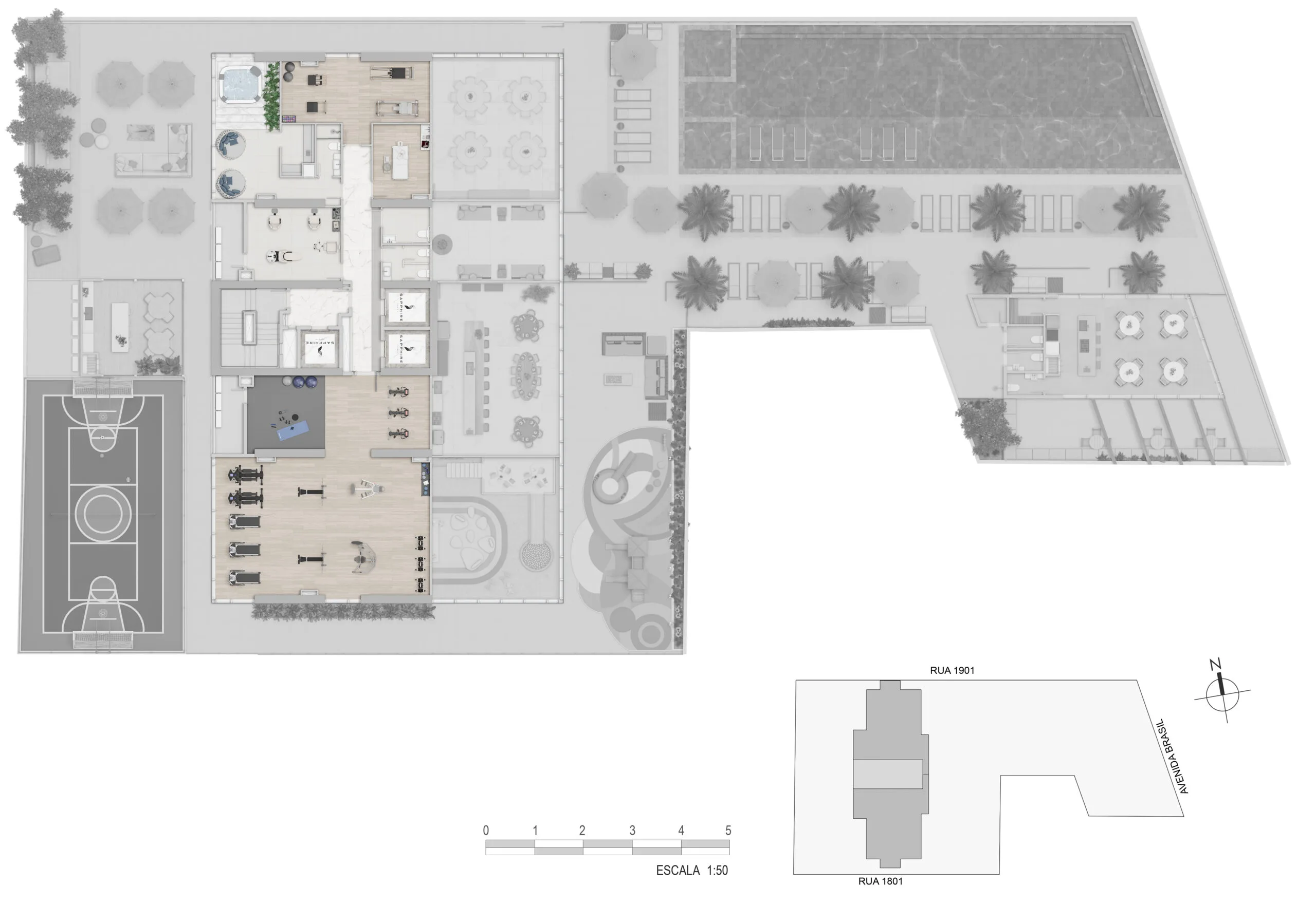 Sapphire Tower: Luxury Apartments with Panoramic Glass Façade in Centro