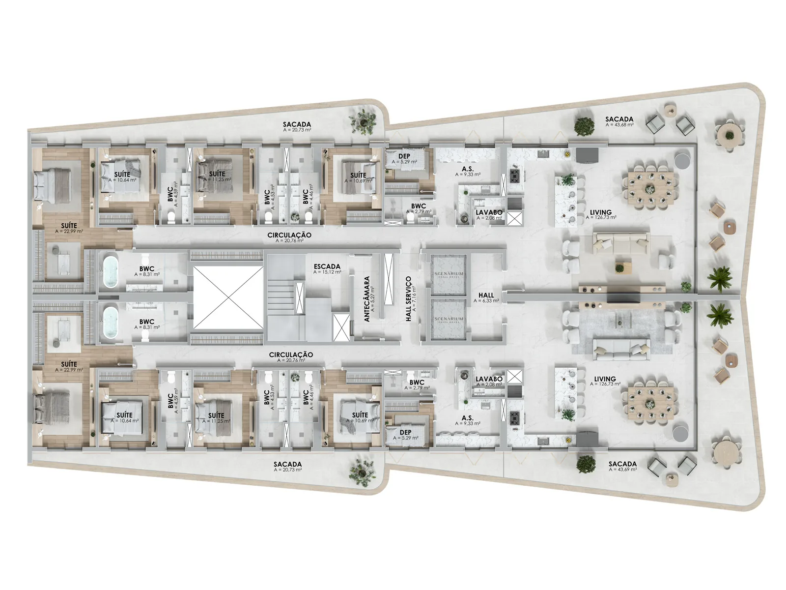 Scenarium Praia Brava: Ultra-Luxury Suspended Mansion in Itajaí