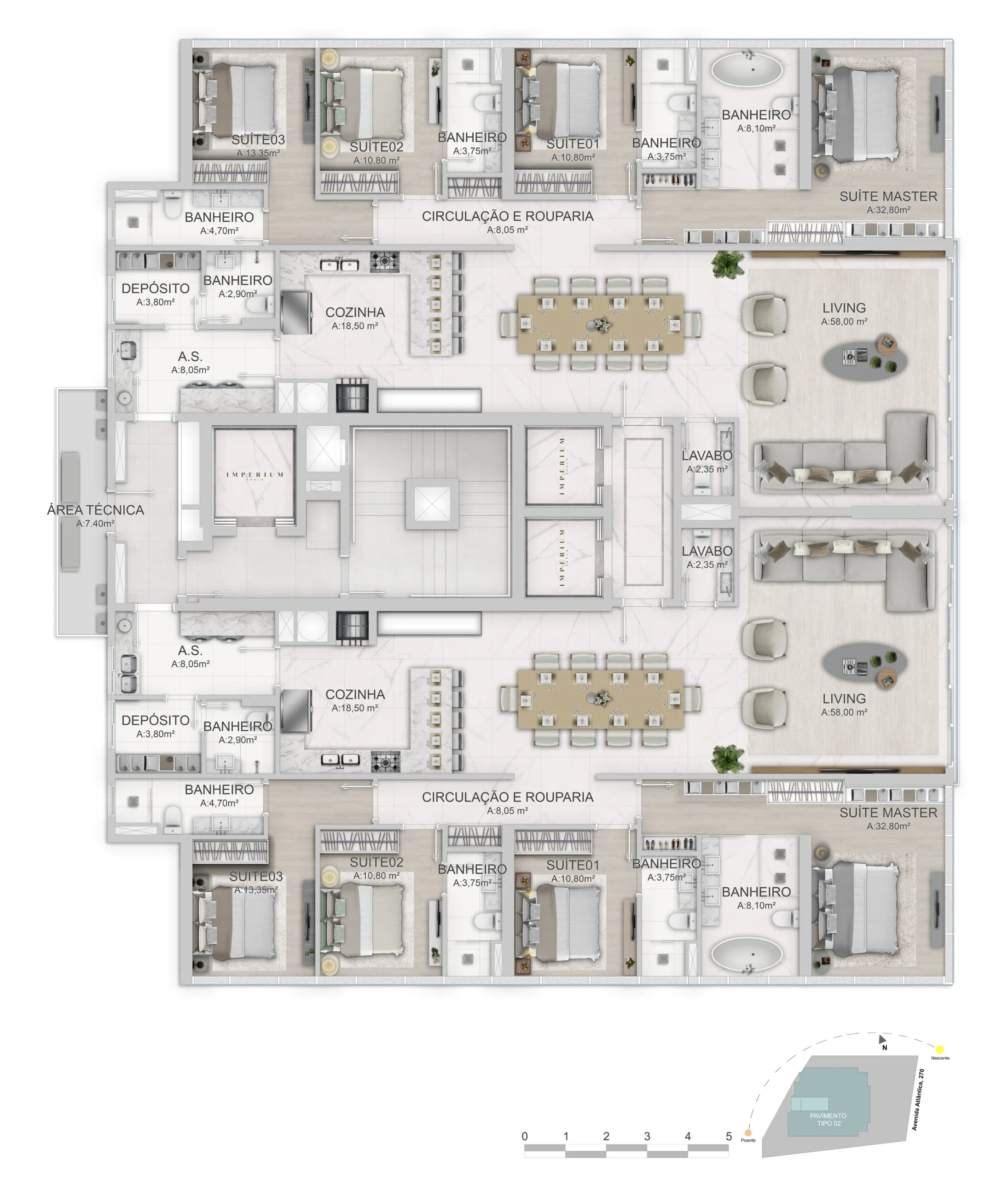 Imperium Tower: Residência de Luxo em Barra Norte