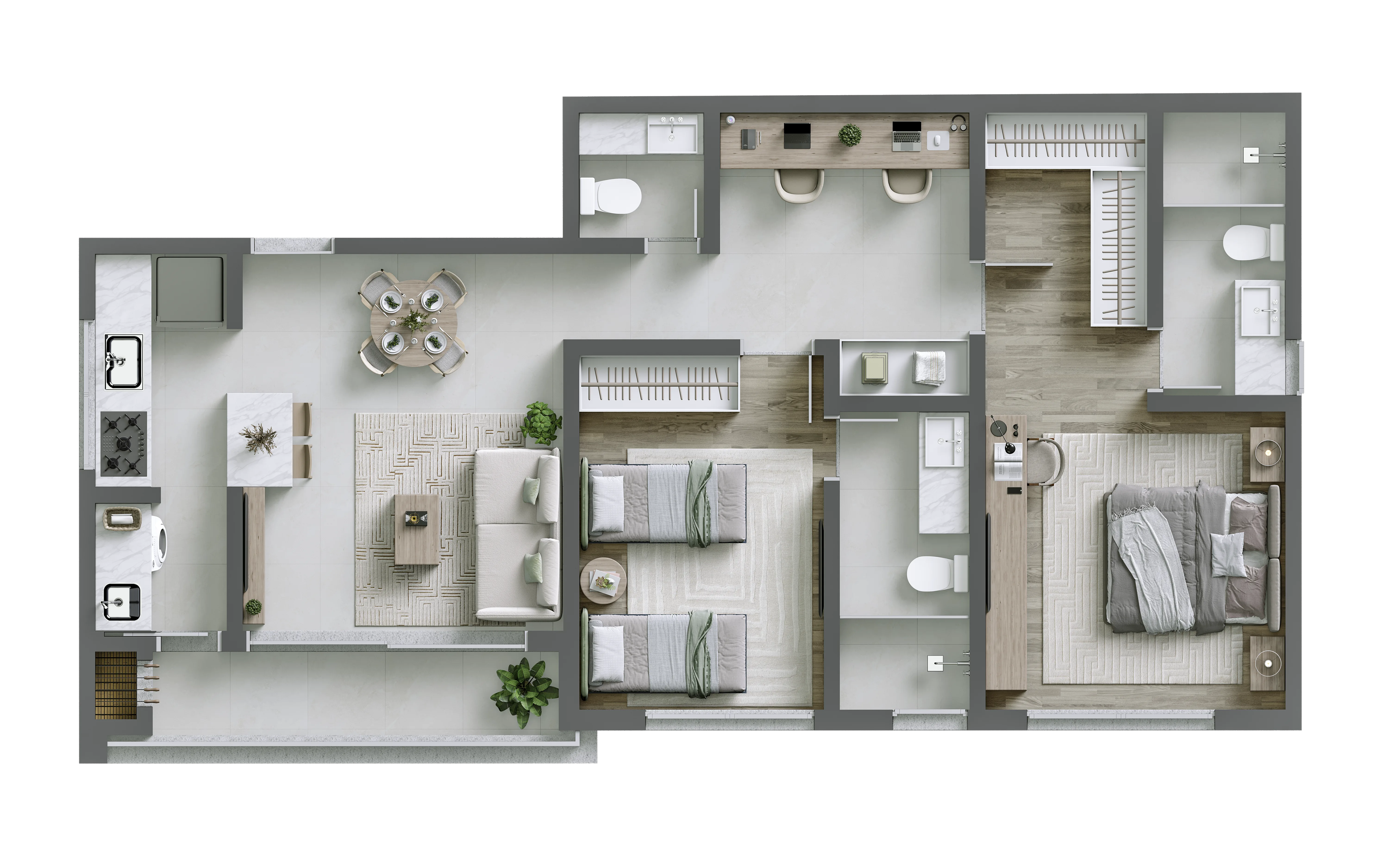 Maui Development: Luxury Apartment with Rooftop Amenities in Praia Mole