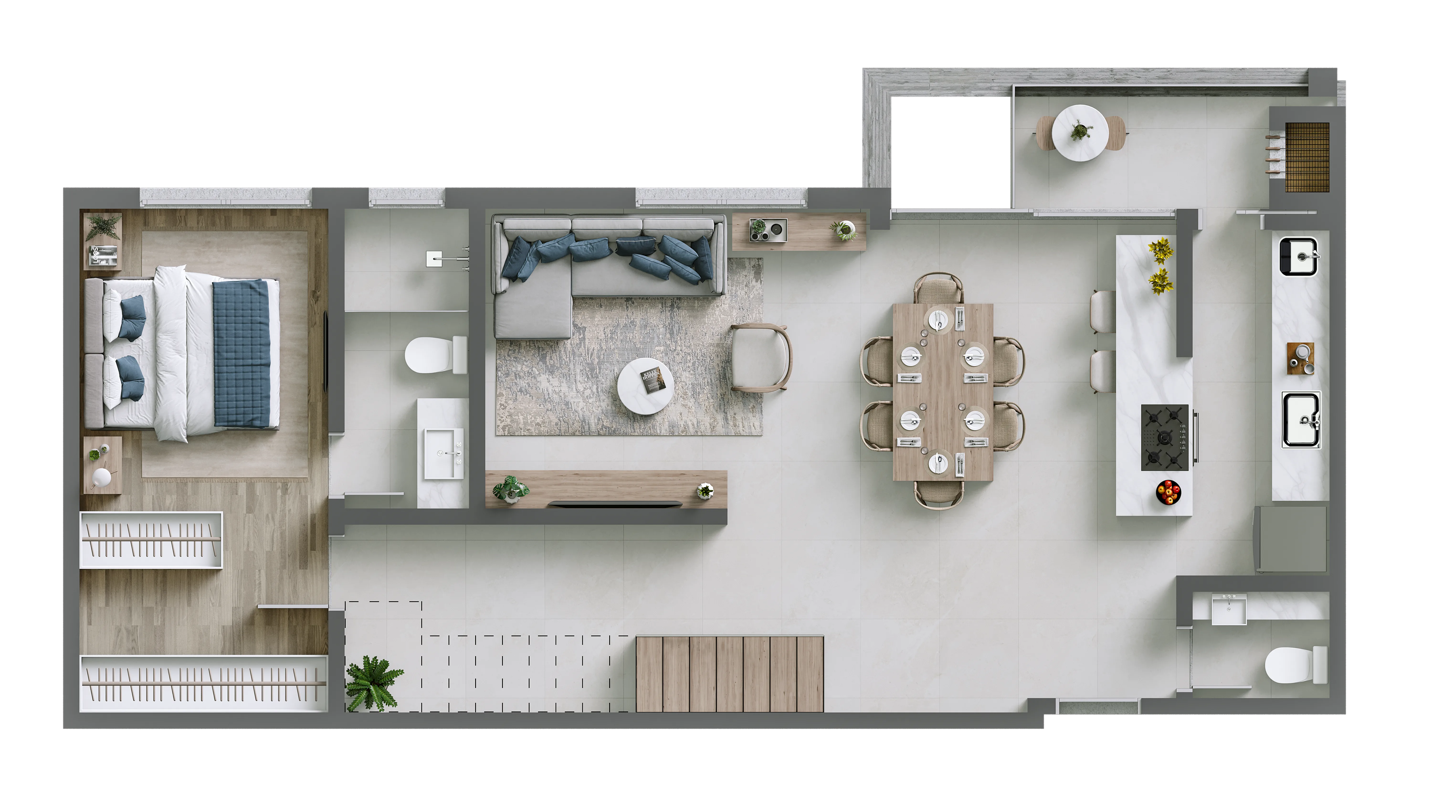 Maui Development: Luxury Apartment with Rooftop Amenities in Praia Mole