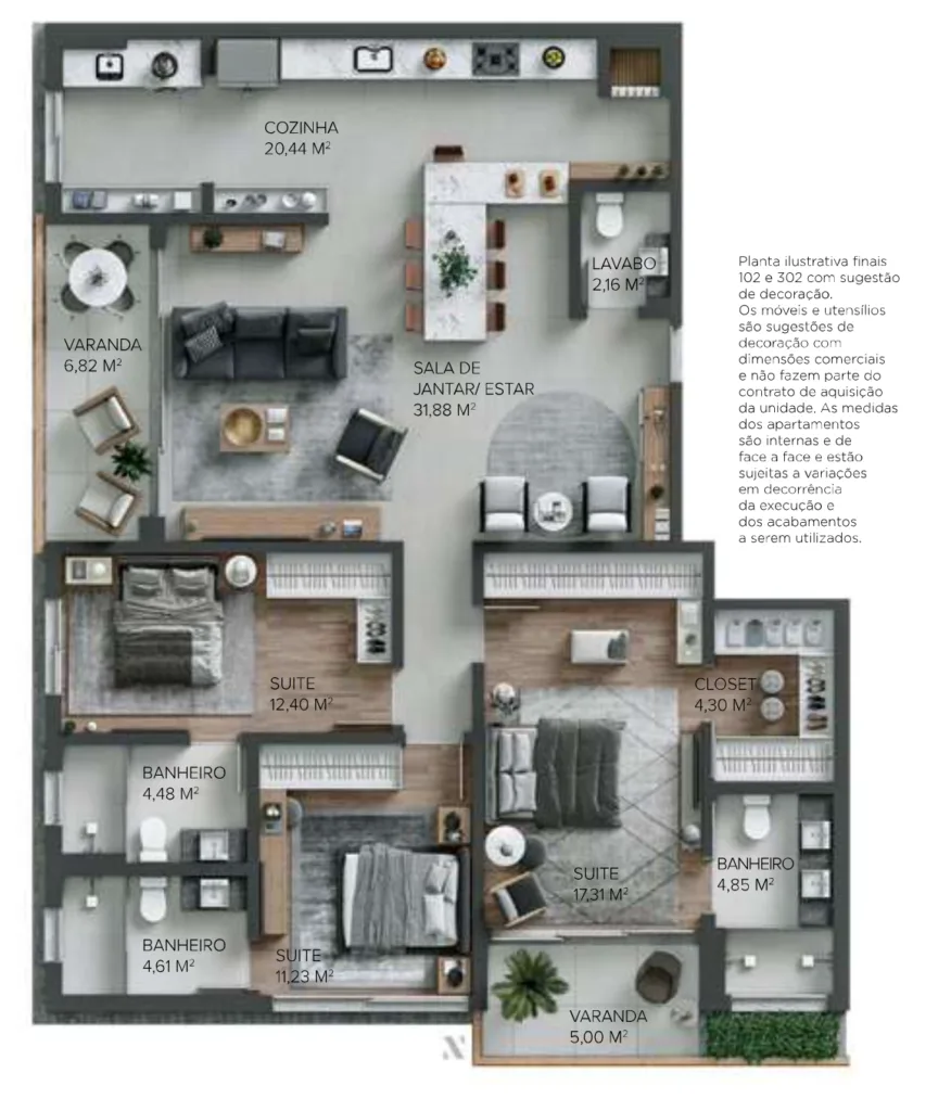 SOHO Jurerê: Luxury Apartment with Rooftop Terrace in Florianópolis - Florianópolis - Image 55 | Rocks Investments