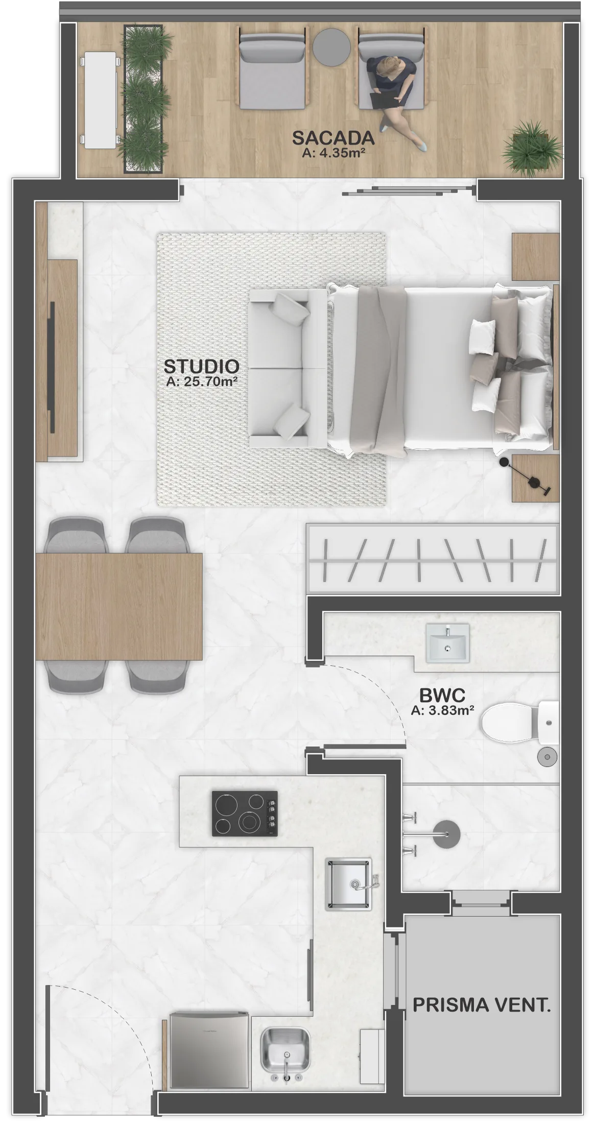 WYNN Santo Antônio: Contemporary Studio in Santo Antônio de Lisboa