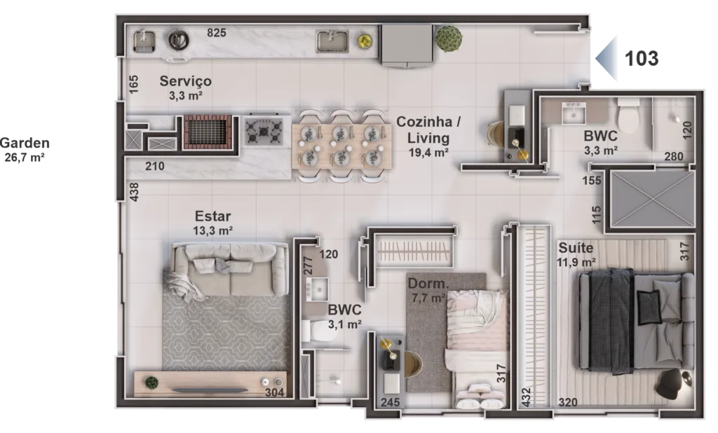 Mont Vert Residencial: Premium Apartment in Cachoeira do Bom Jesus - Florianópolis - Image 18 | Rocks Investments