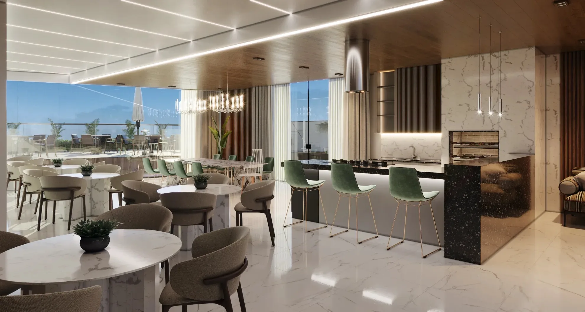 Strait Tower: Luxury Penthouse with Oceanfront Access in Centro