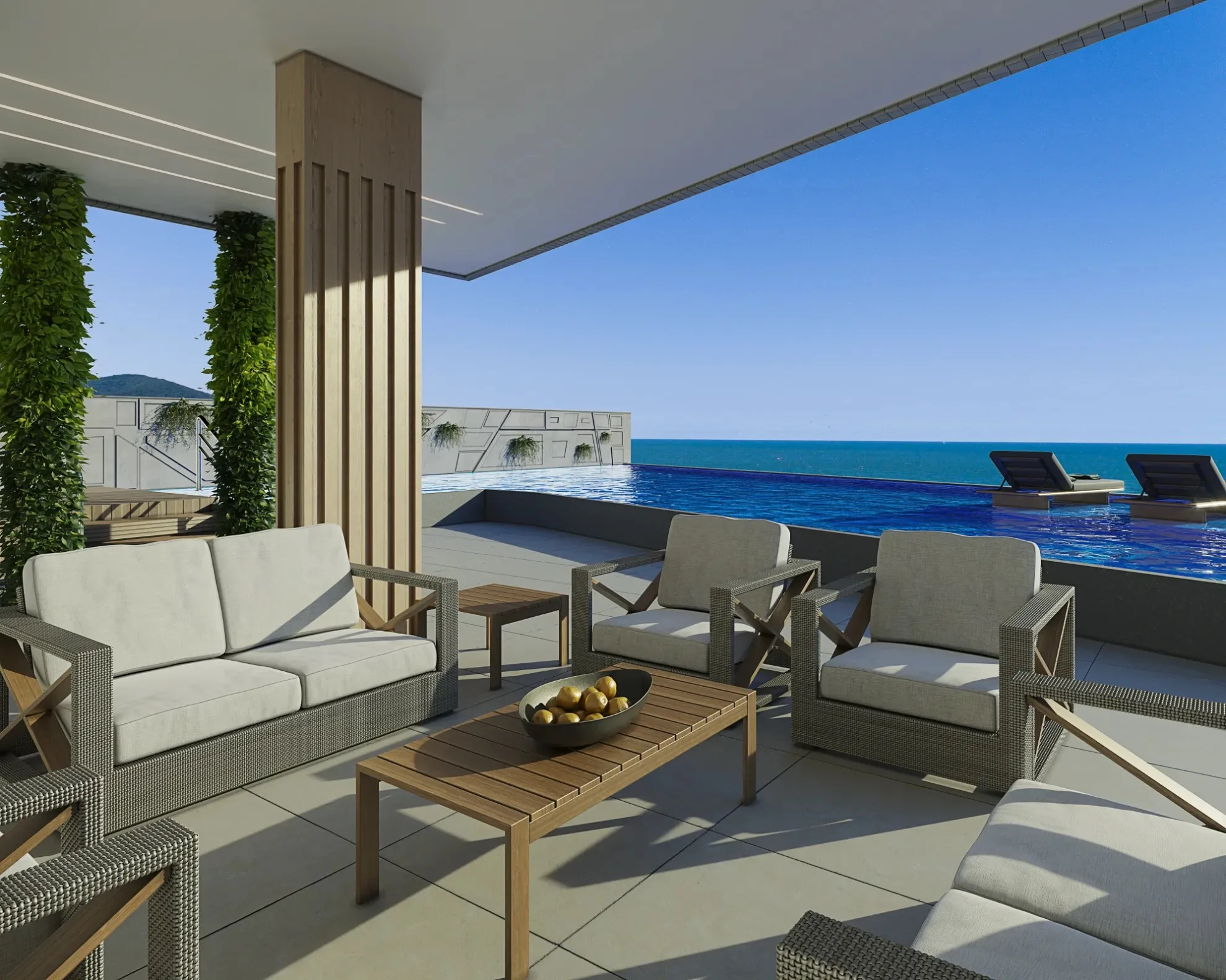 Strait Tower: Luxury Penthouse with Oceanfront Access in Centro