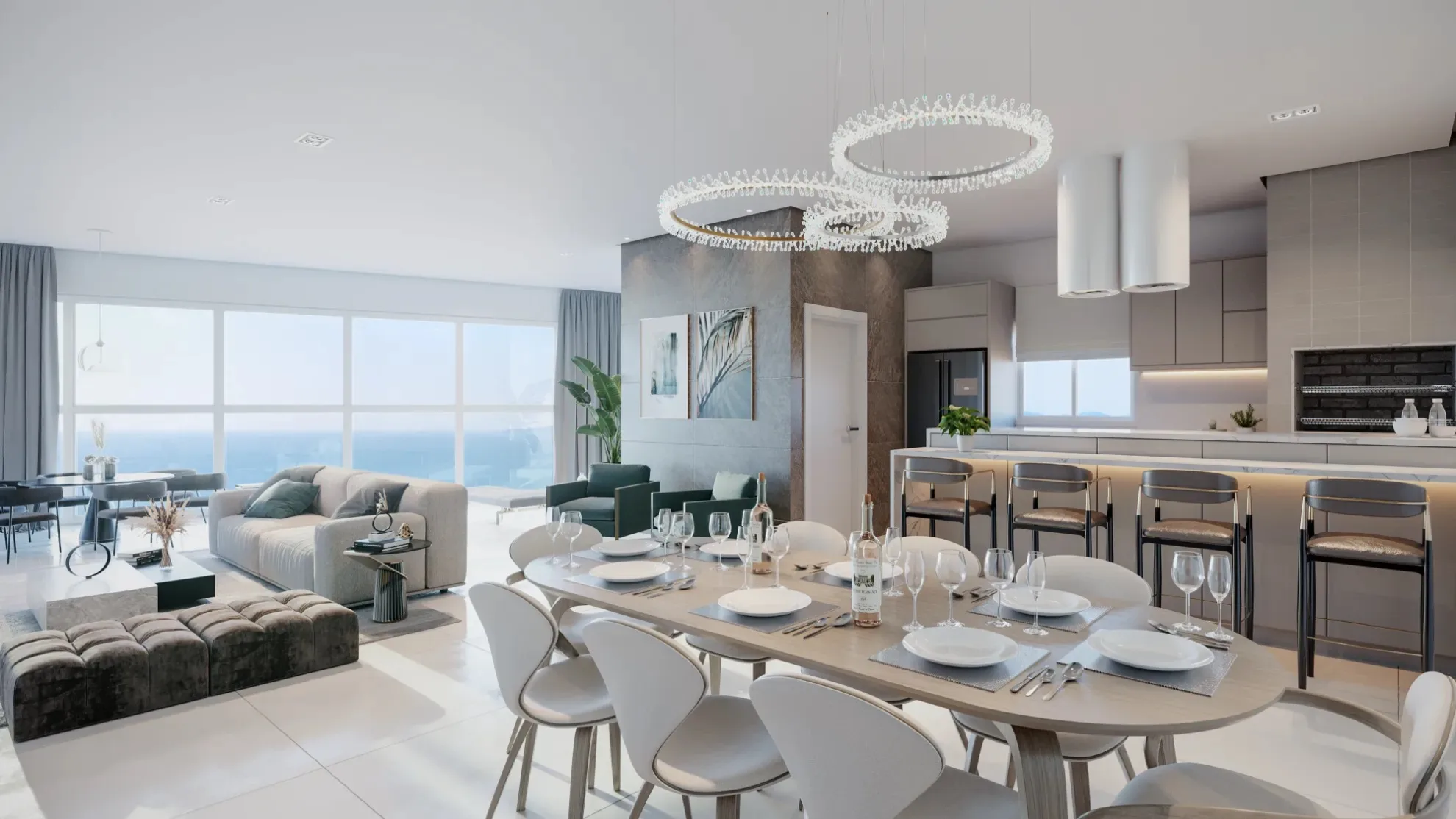 Strait Tower: Luxury Penthouse with Oceanfront Access in Centro