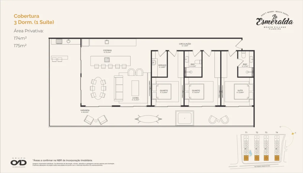 La Esmeralda Beach Village: Premium Penthouse in Morro das Pedras - Florianópolis - Image 25 | Rocks Investments