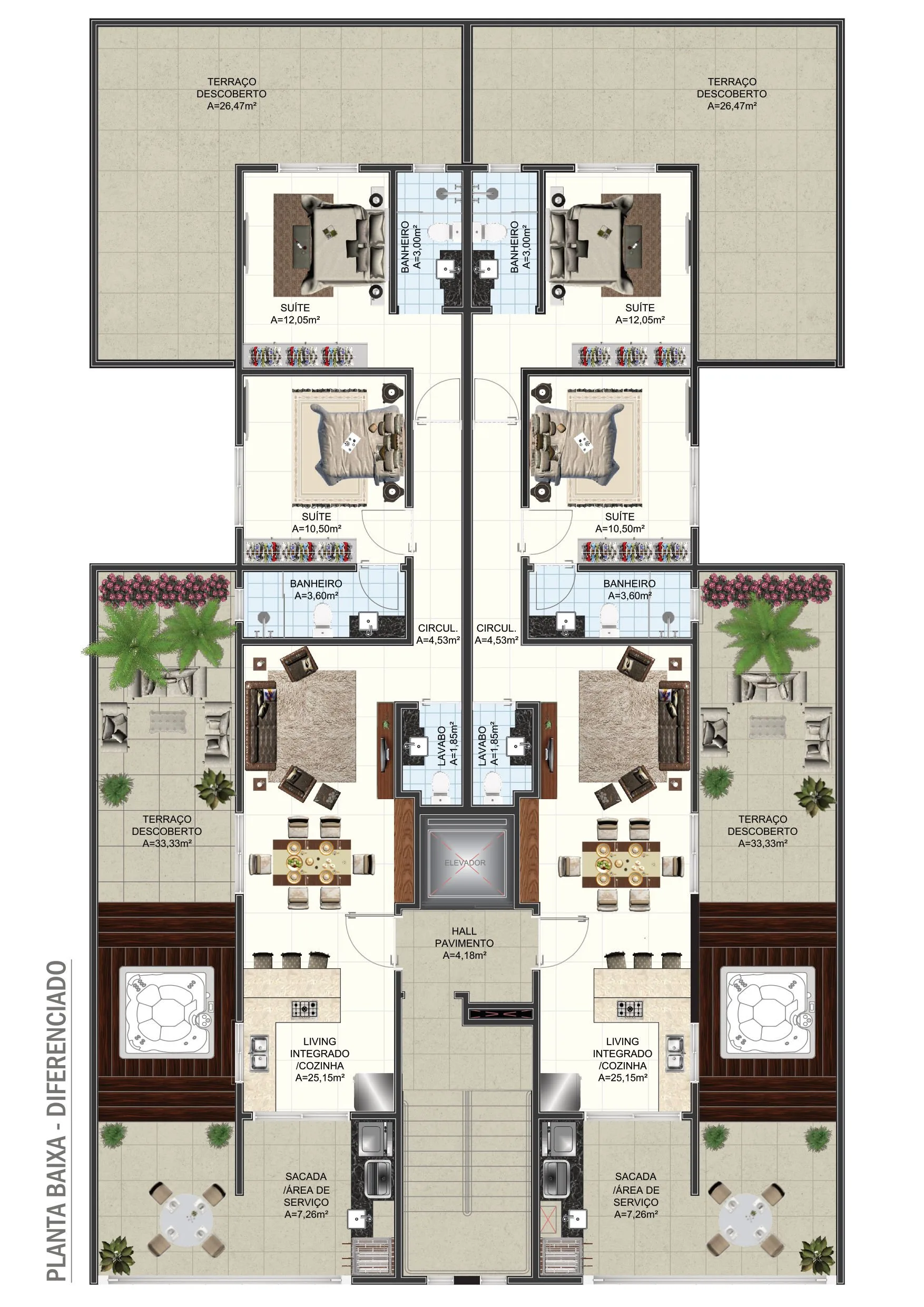 MAWA Residence: Premium Apartment with Rooftop in Balneário Perequê