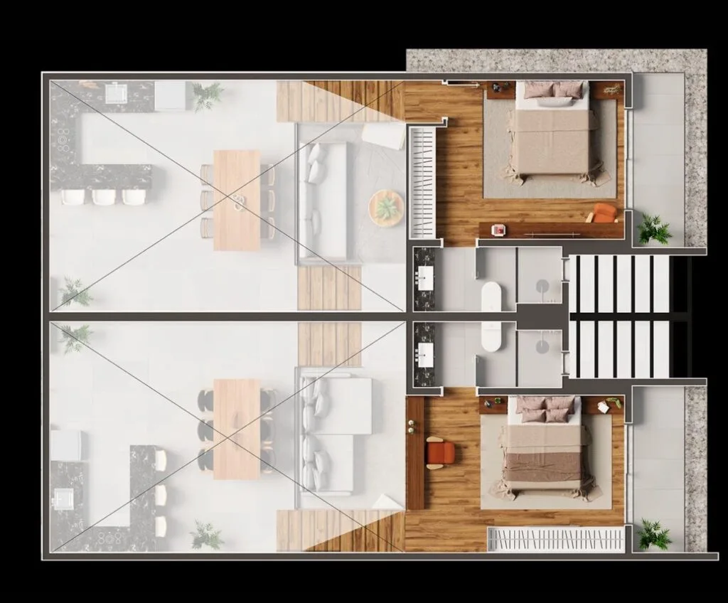 Elite Homes: Contemporary House in Florianópolis - Florianópolis - Floor Plan 1 | Rocks Investments