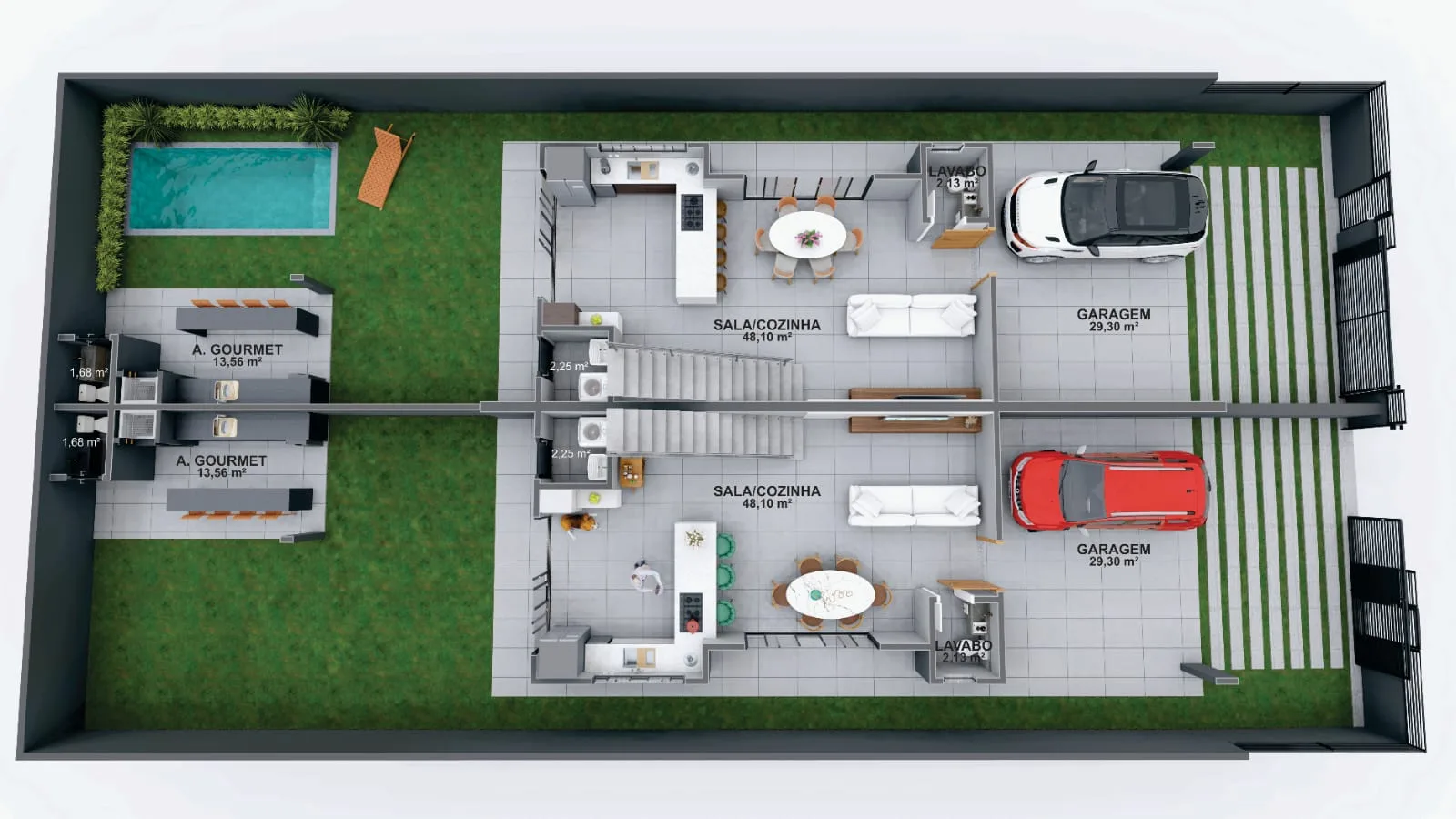 Real Parque Novo Norte: Premium Townhouse with Private Pool in Florianópolis