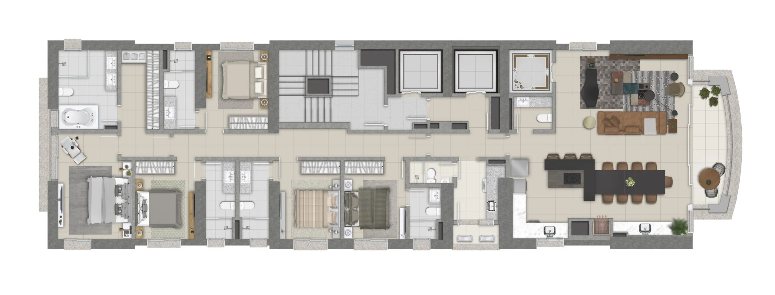 Aurora Exclusive Home: Ultra-Luxury Penthouse with Oceanfront Balcony in Balneário Camboriú