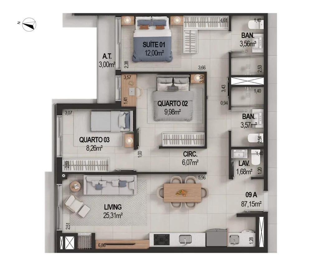 It’s by ABC: Premium Residence with Smart Home Integration in Itapema - Itapema - Floor Plan 1 | Rocks Investments