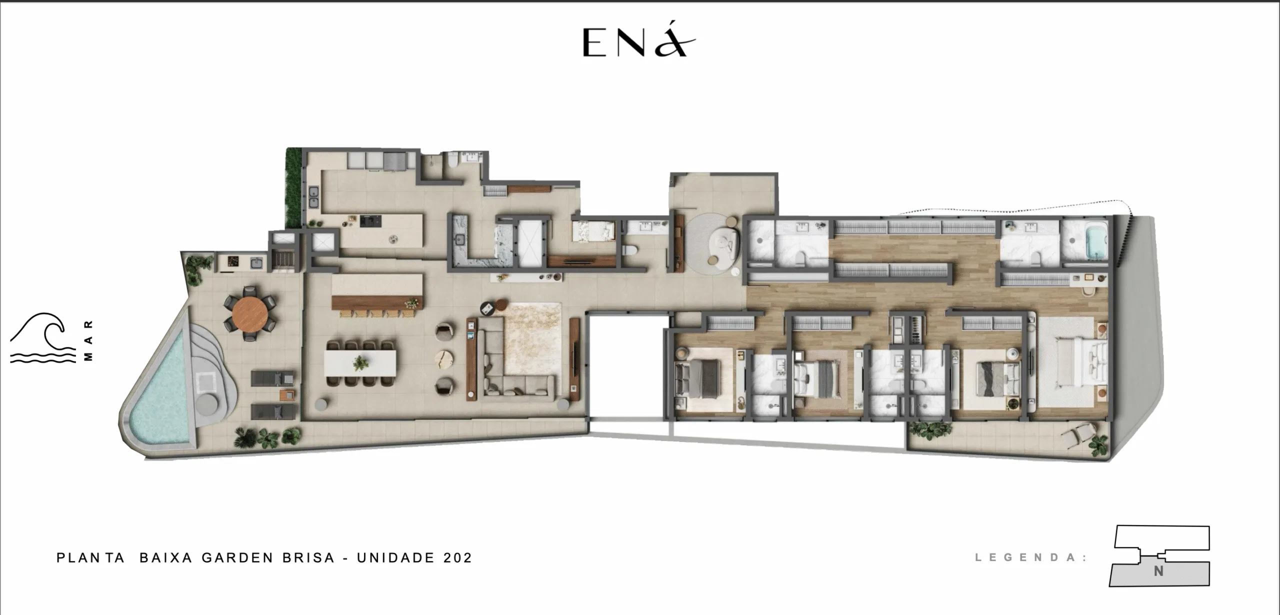 Éna: Ultra-Luxury Penthouse with Private Pool in Praia do Estaleiro