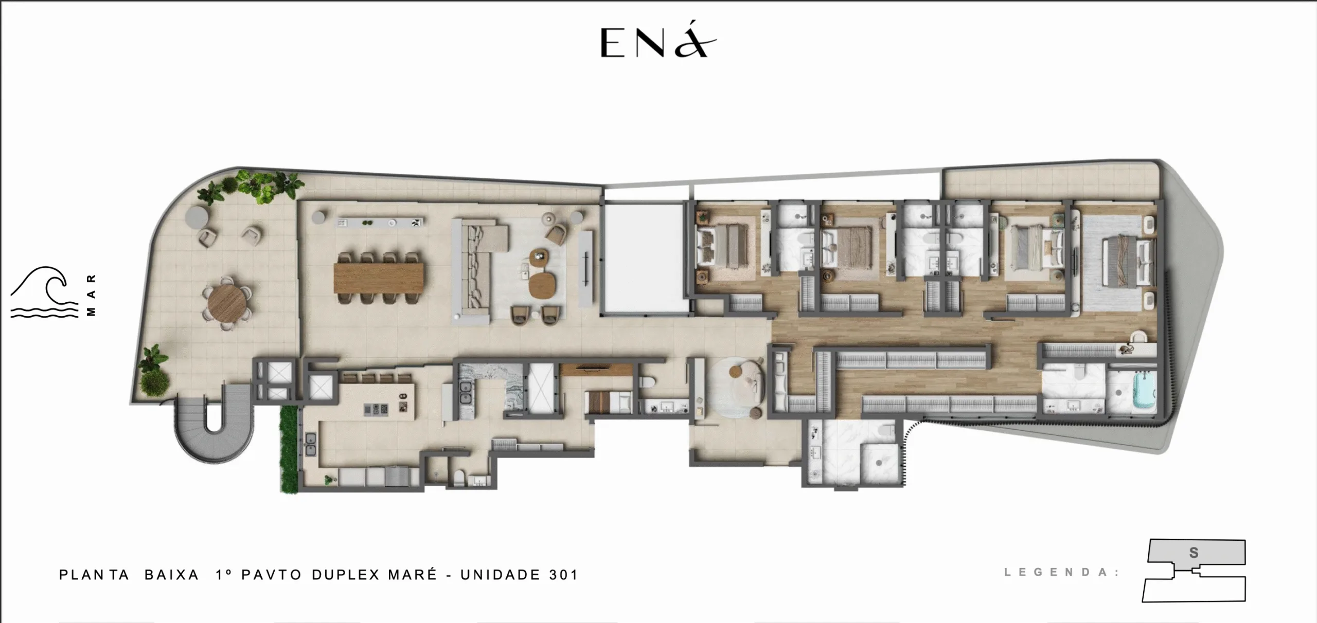 Éna: Ultra-Luxury Penthouse with Private Pool in Praia do Estaleiro