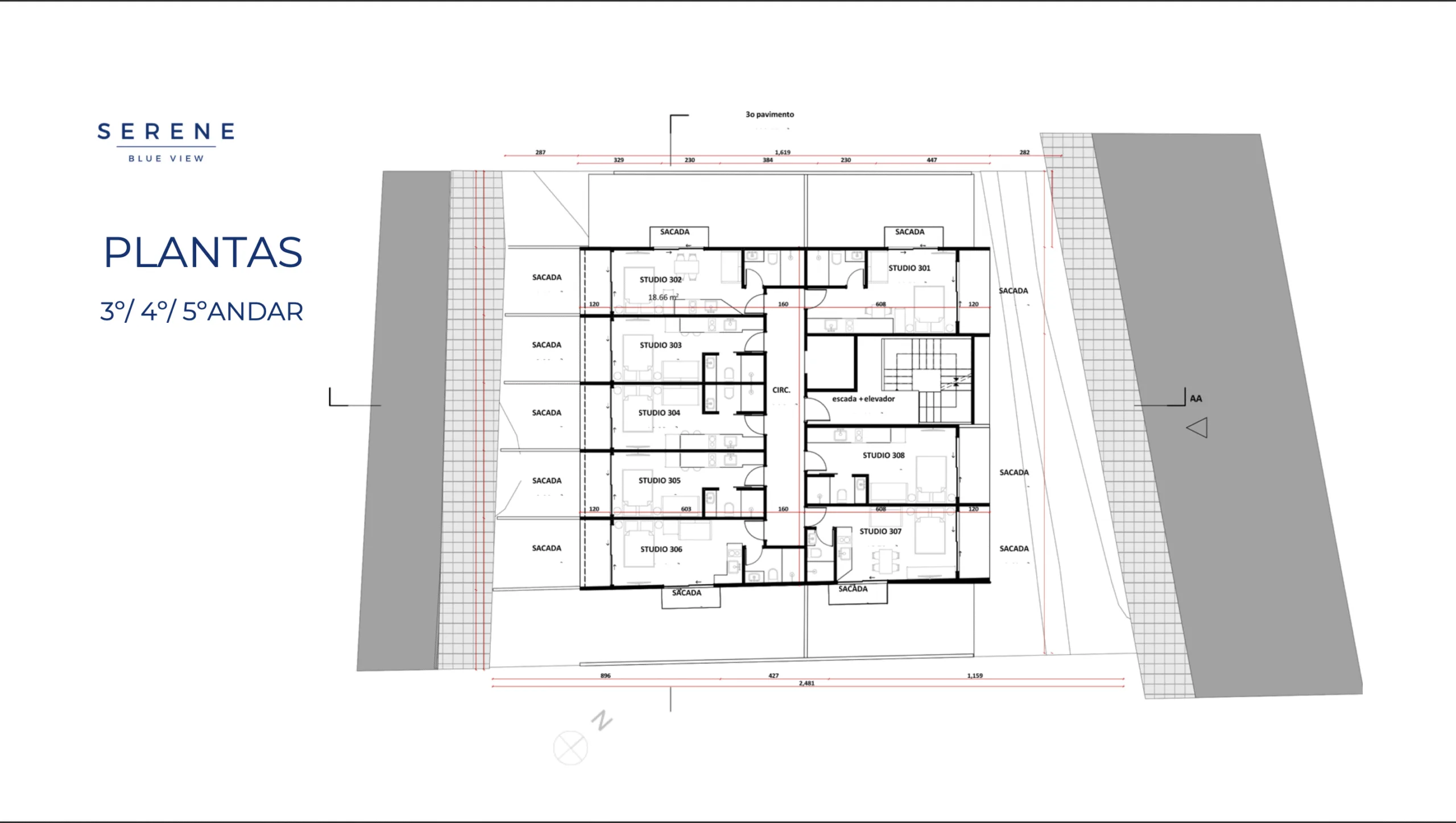 SERENE Blue View: Premium Studio in Florianópolis