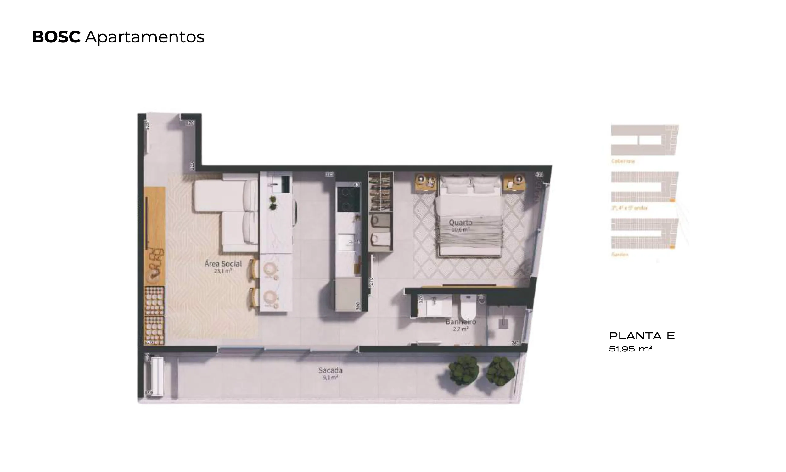 BOSC Ecovillage: Contemporary Studio in Florianópolis