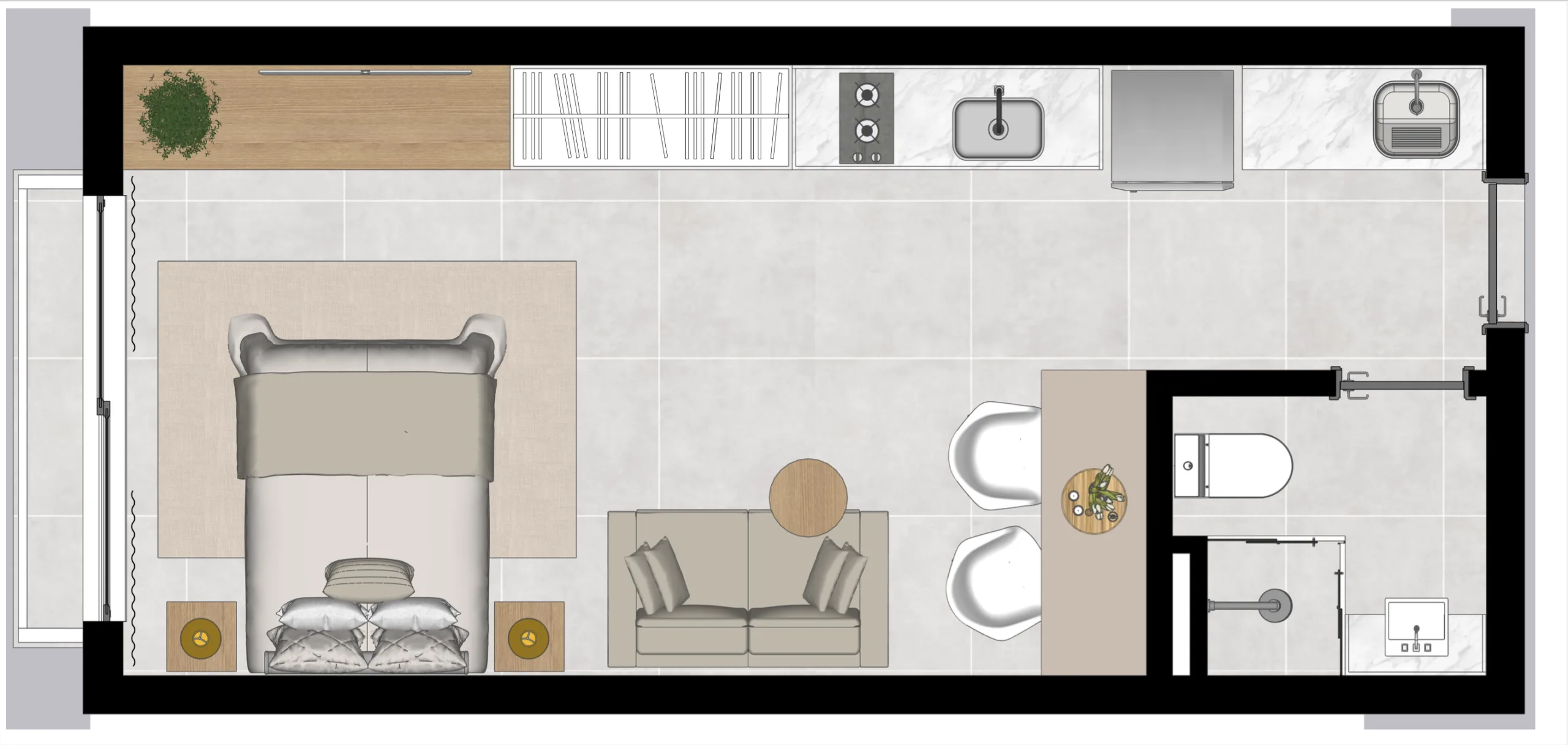 Gaivotas 4: Contemporary Studio in Florianópolis