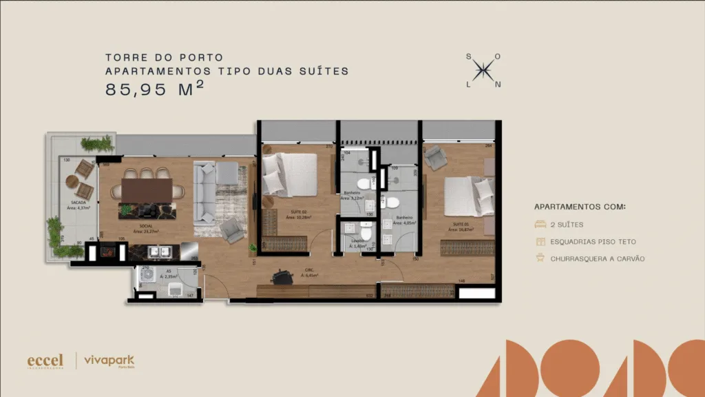 Veleiros Residence: Premium Loft in Vivapark - Porto Belo - Image 14 | Rocks Investments