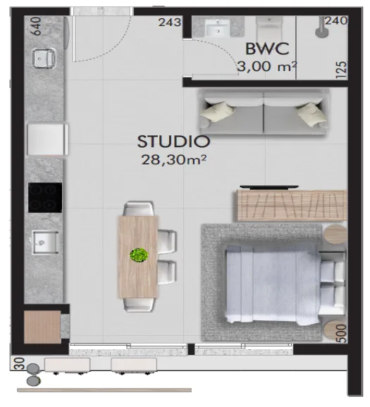 Barra 4 Club Residence: Premium Studio in Barra da Lagoa