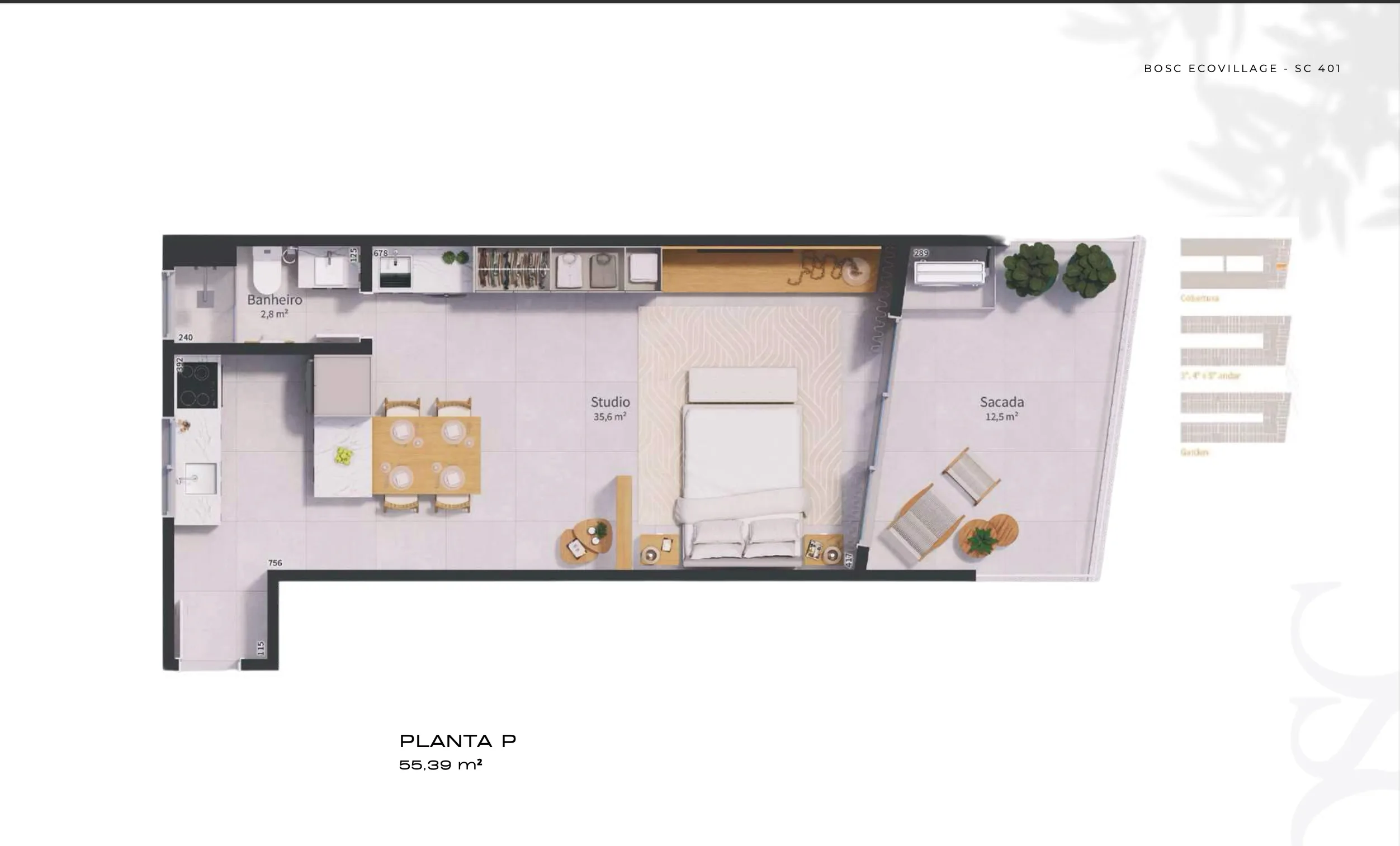 BOSC Ecovillage: Contemporary Studio in Saco Grande