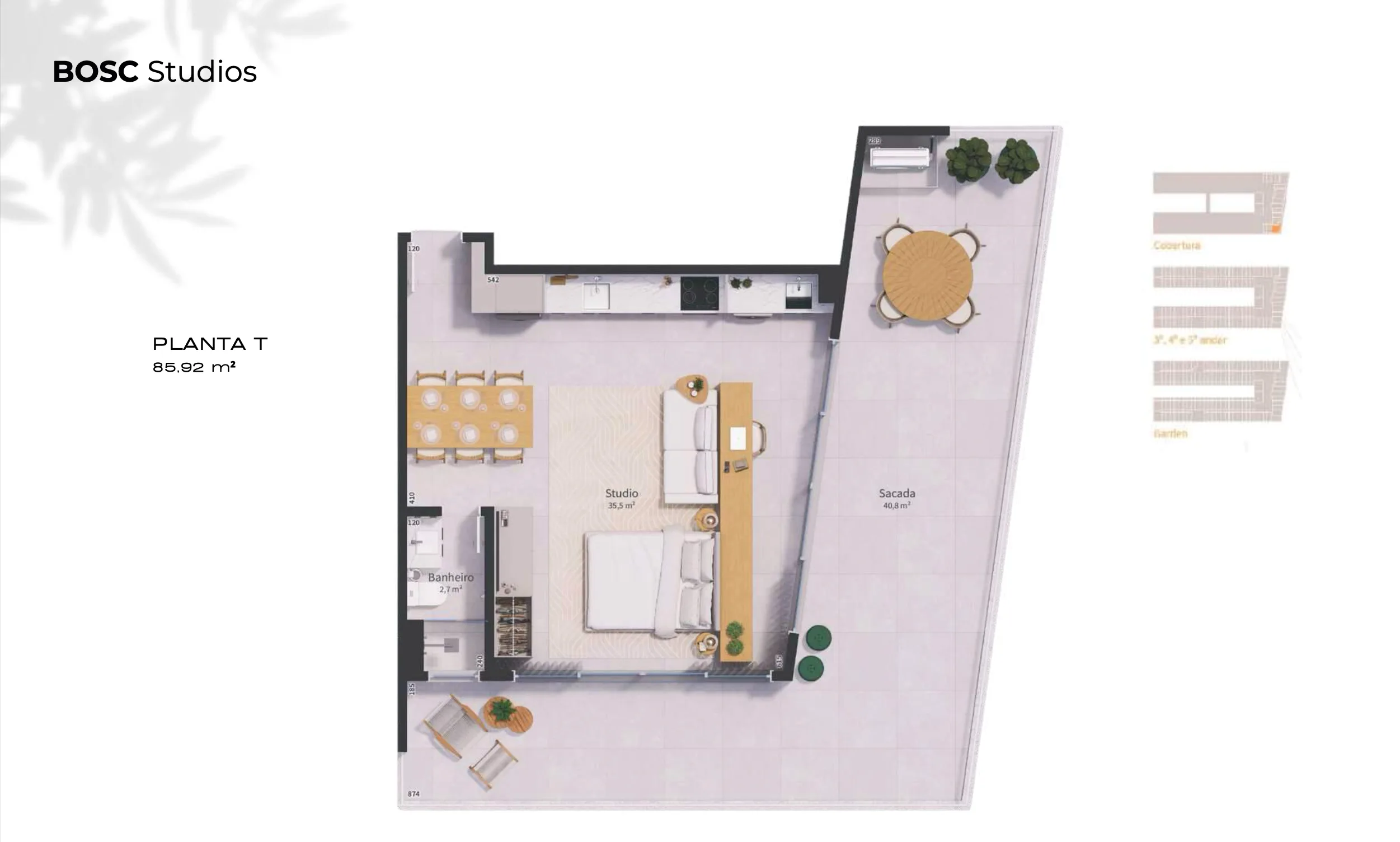 BOSC Ecovillage: Contemporary Studio in Saco Grande