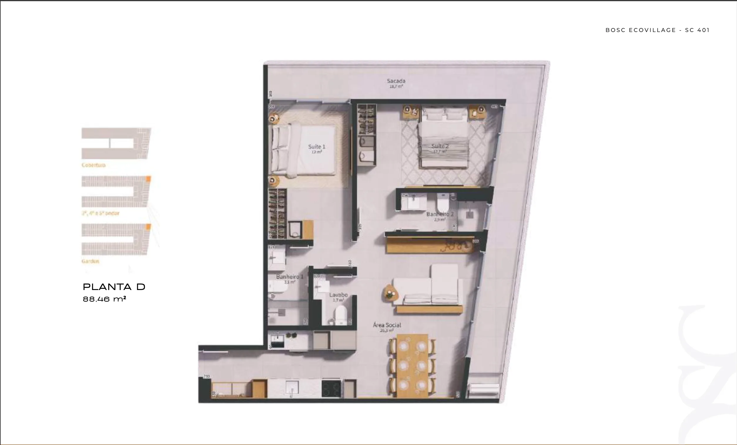 BOSC Ecovillage: Contemporary Studio in Saco Grande