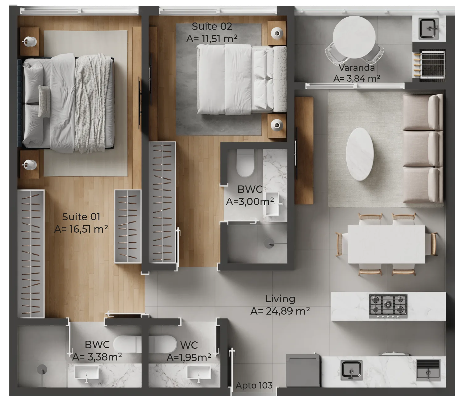 Allameda Santo Antônio: Contemporary Penthouse Studio in Florianópolis