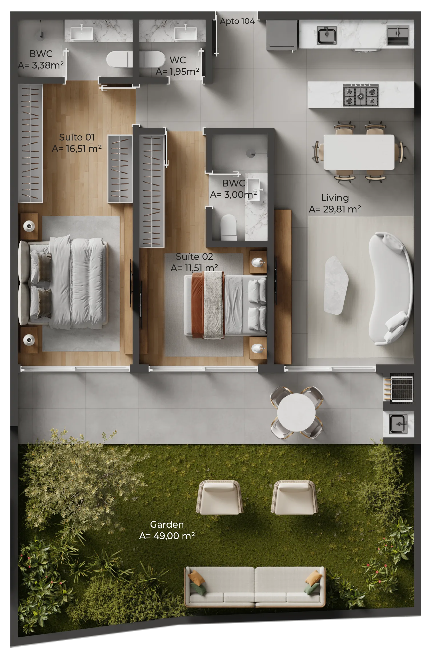 Allameda Santo Antônio: Contemporary Penthouse Studio in Florianópolis